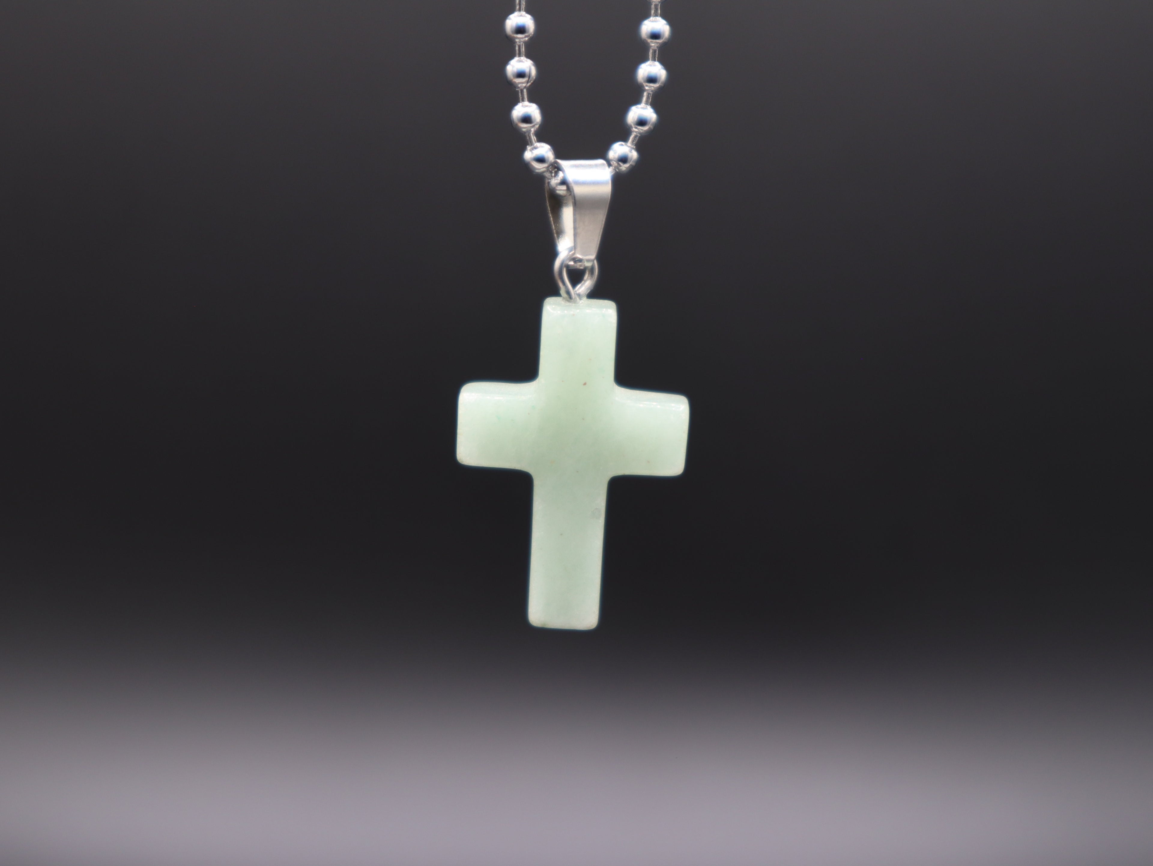 Cross Stone/Crystal Pendant Necklace