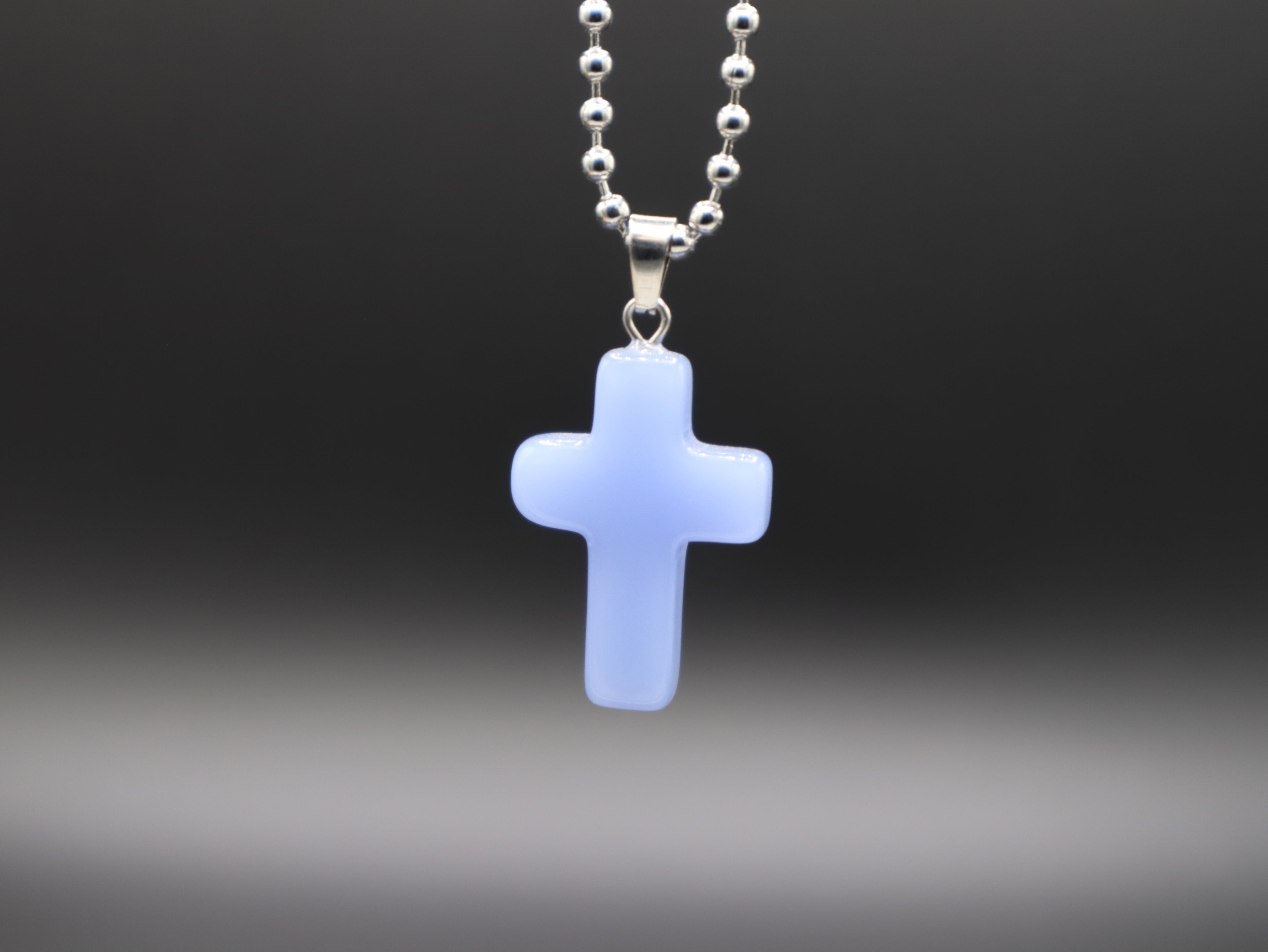 Cross Stone/Crystal Pendant Necklace