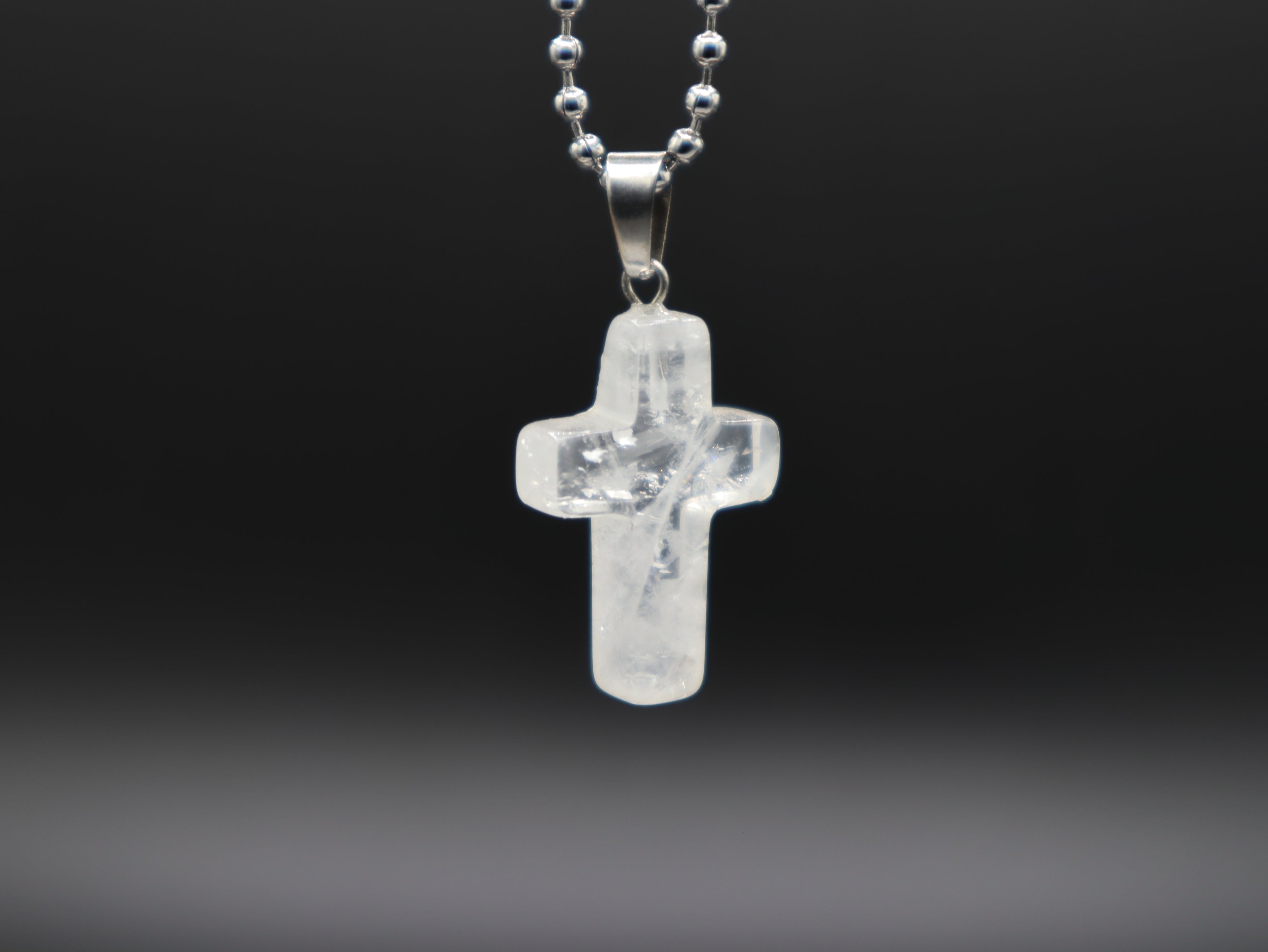 Cross Stone/Crystal Pendant Necklace
