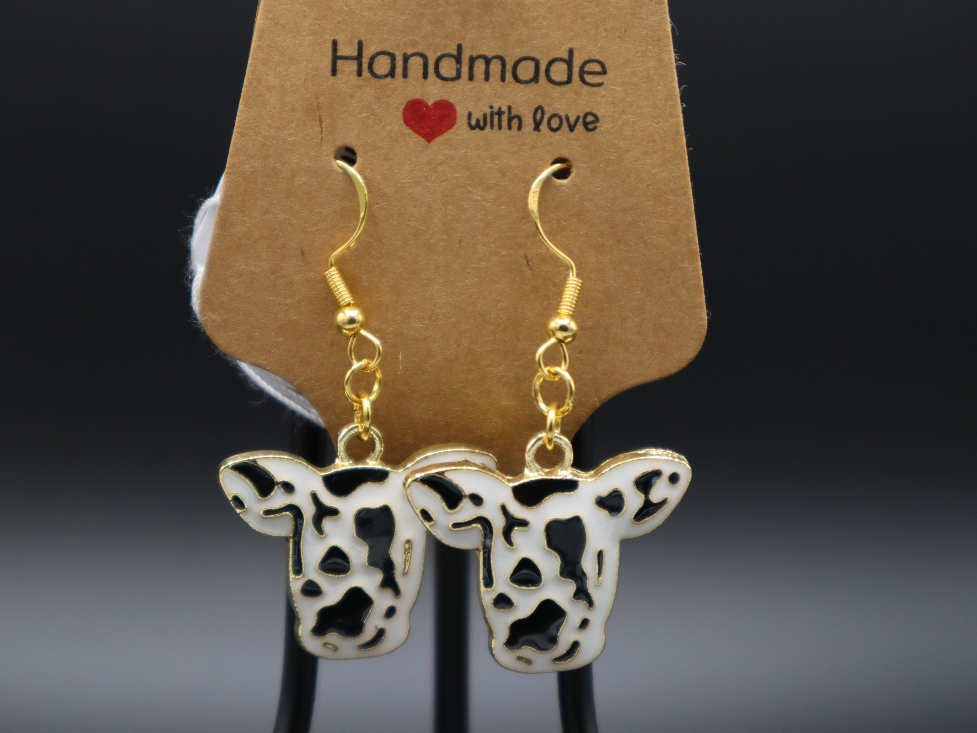 Cow Face Earrings (Hypo-Allergenic)