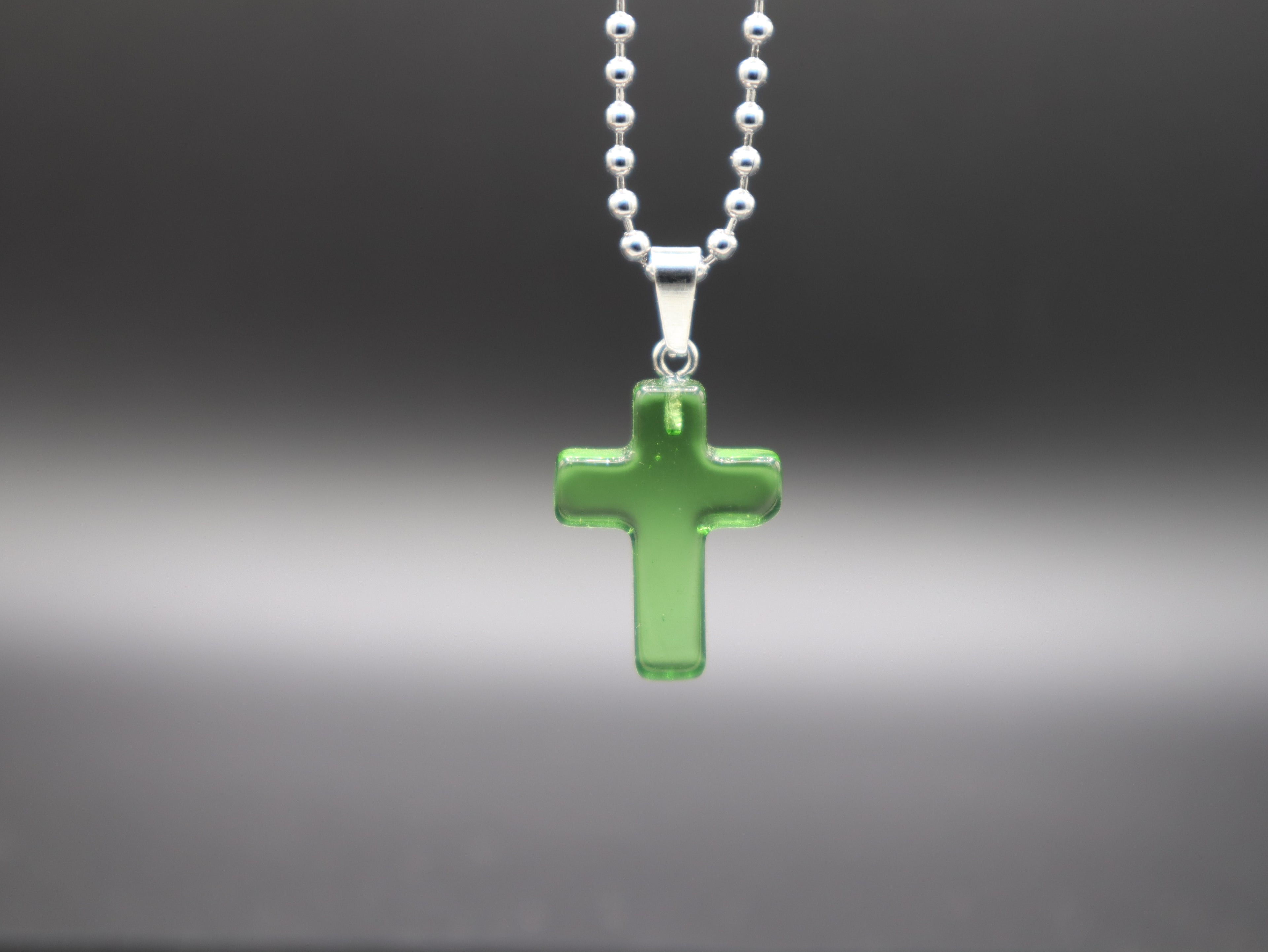 Cross Stone/Crystal Pendant Necklace