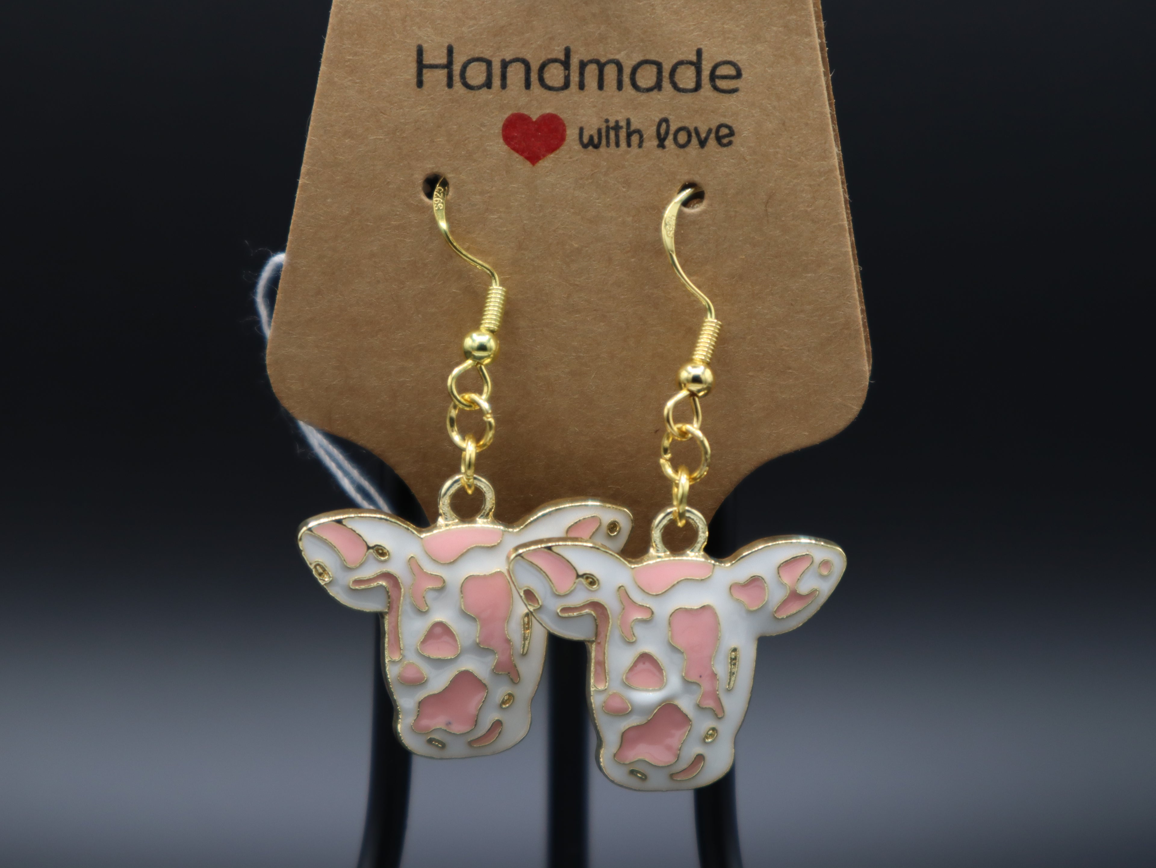 Cow Face Earrings (Hypo-Allergenic)