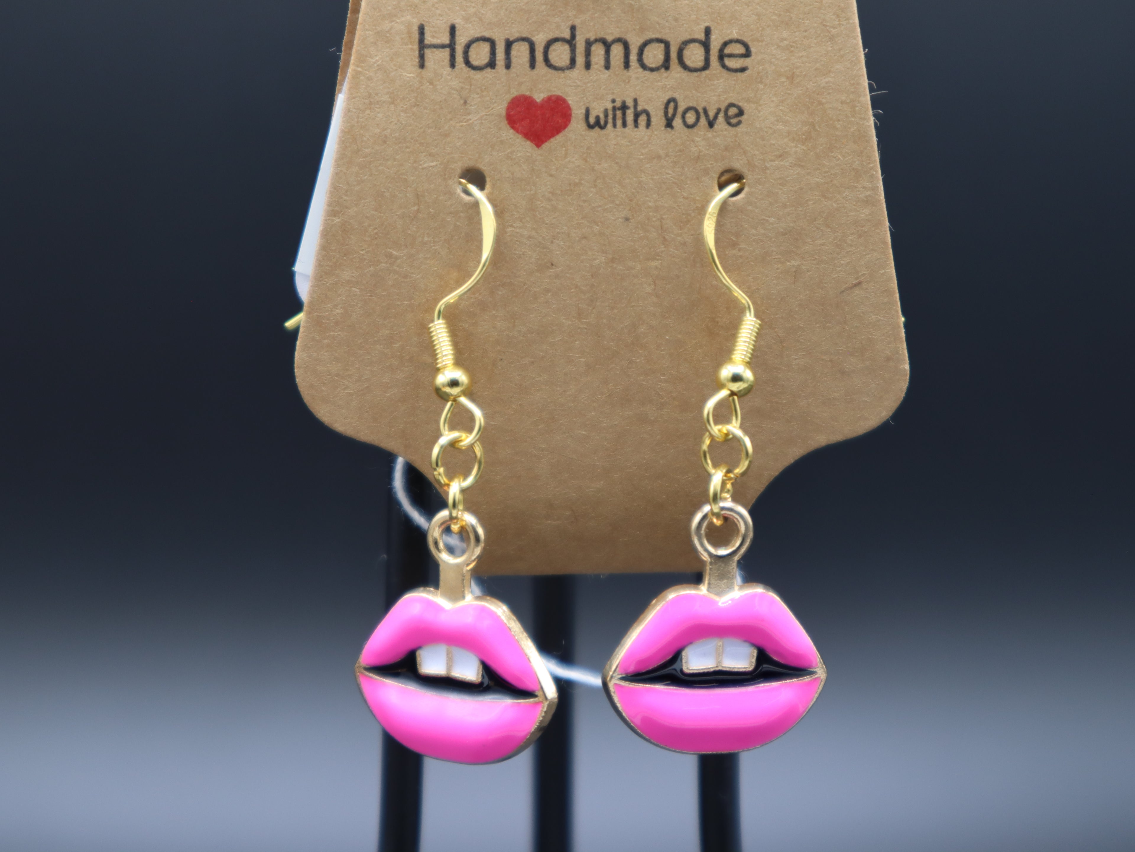 Lip and Biting Lip Earrings (Hypo-Allergenic)