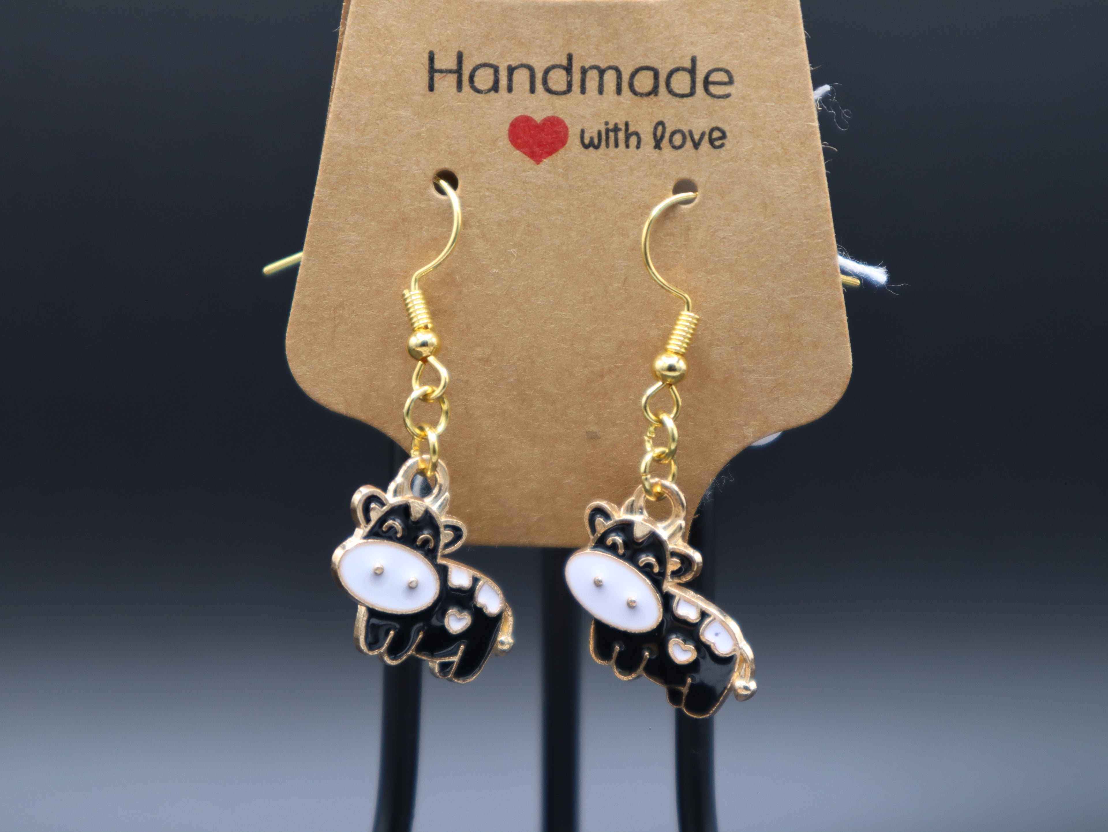 Happy Cow Earrings (Hypo-Alllergenic)