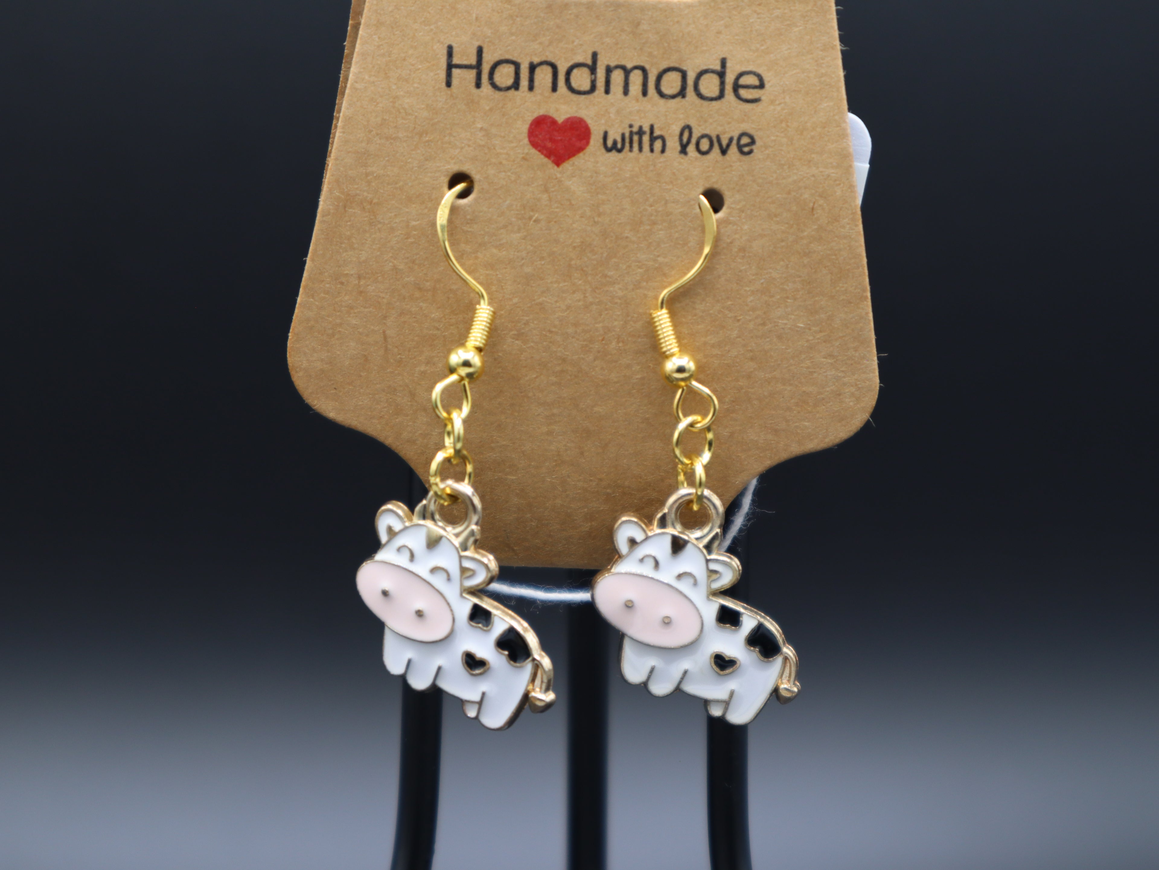 Happy Cow Earrings (Hypo-Alllergenic)