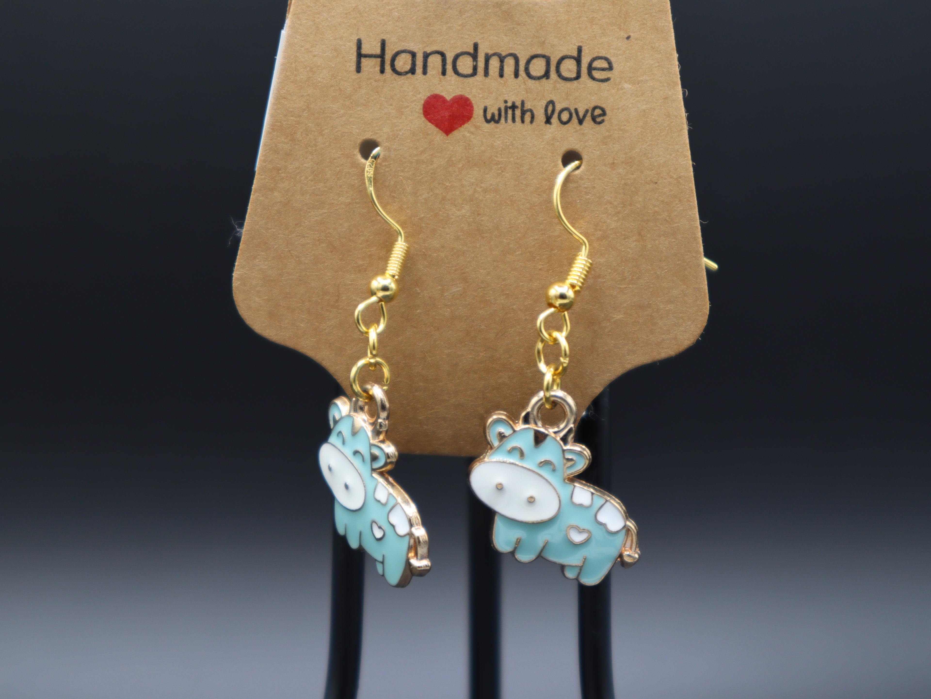 Happy Cow Earrings (Hypo-Alllergenic)