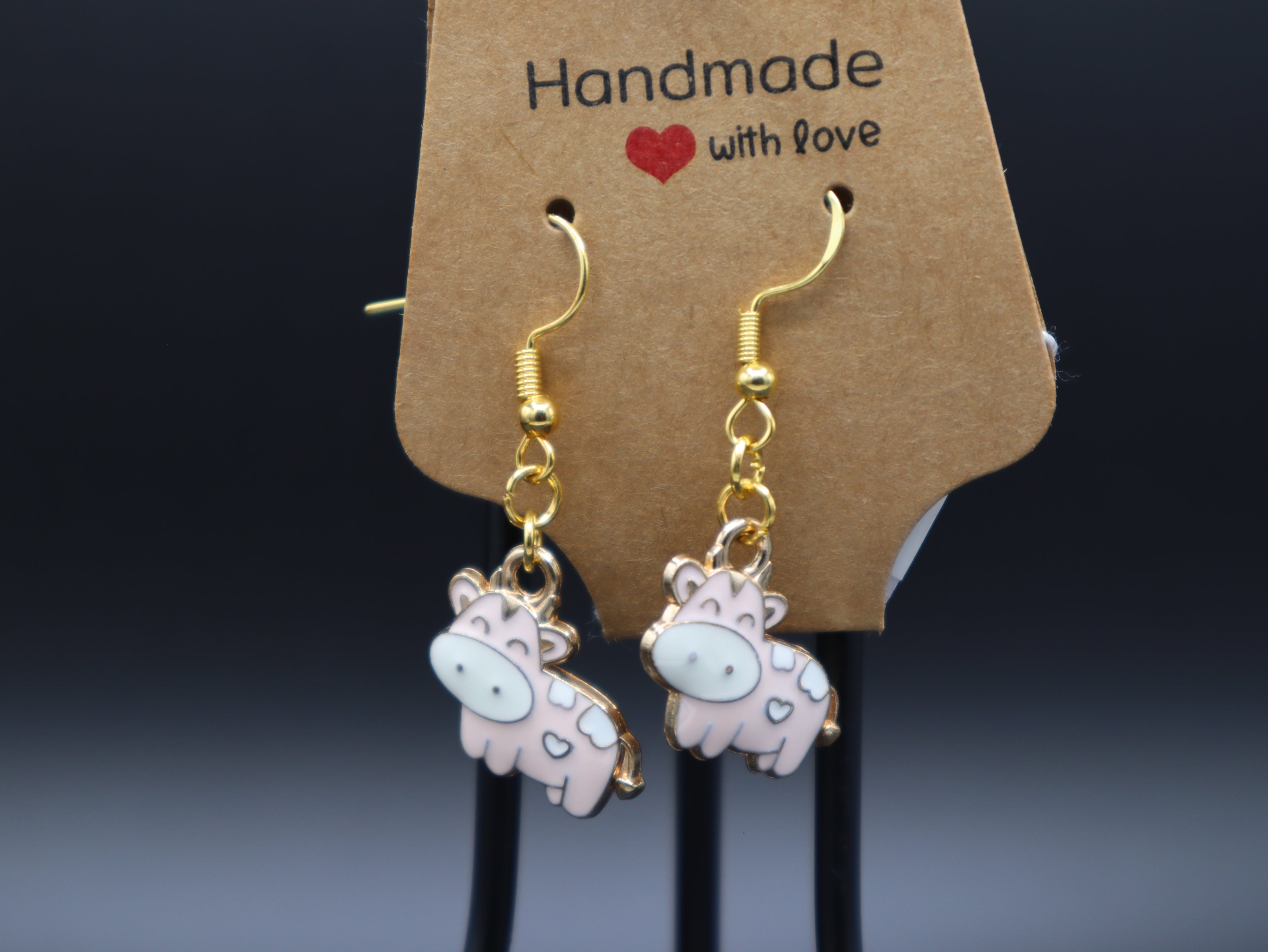 Happy Cow Earrings (Hypo-Alllergenic)