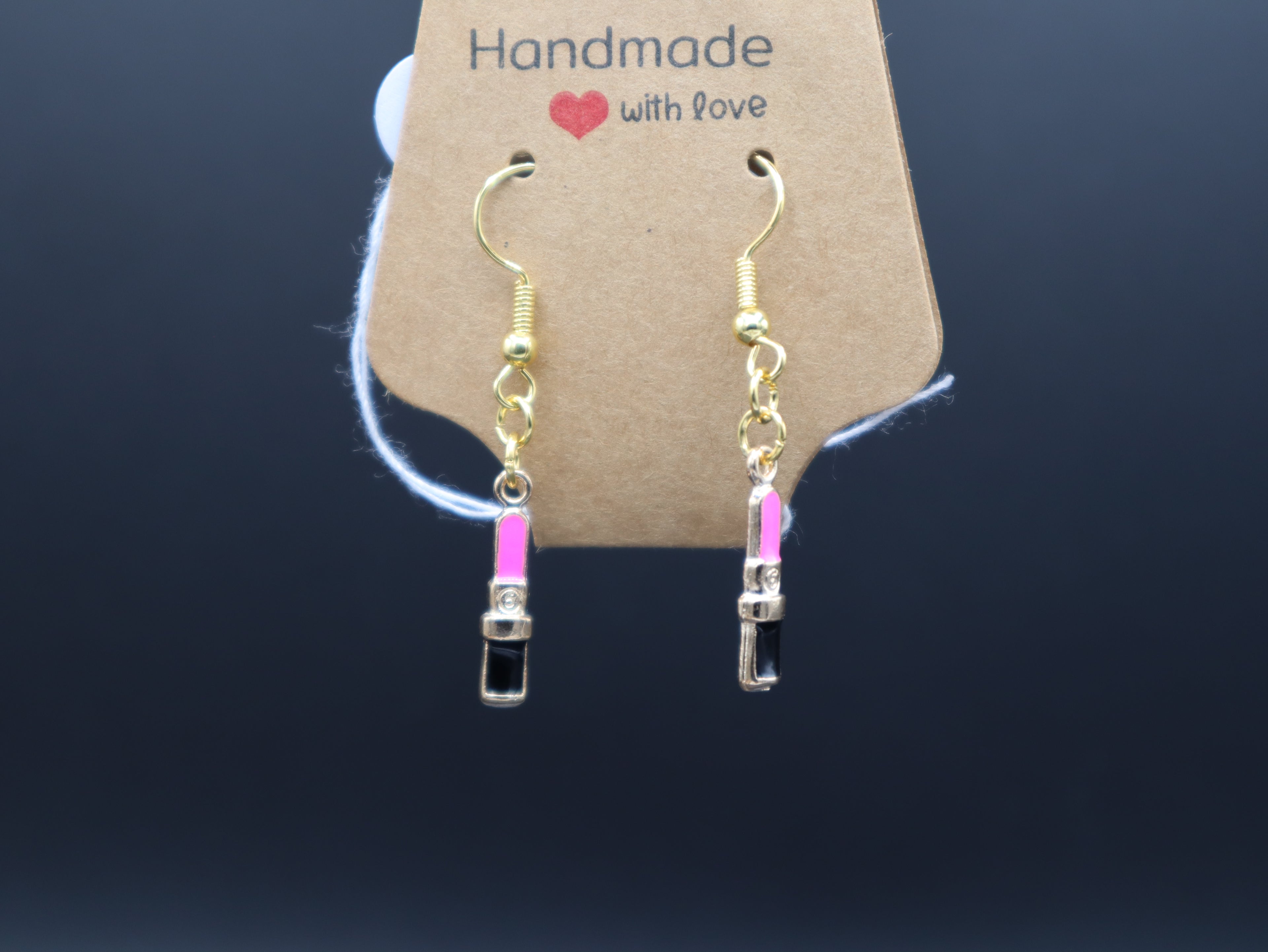 Lipstick Earrings (Hypo-Allergenic)