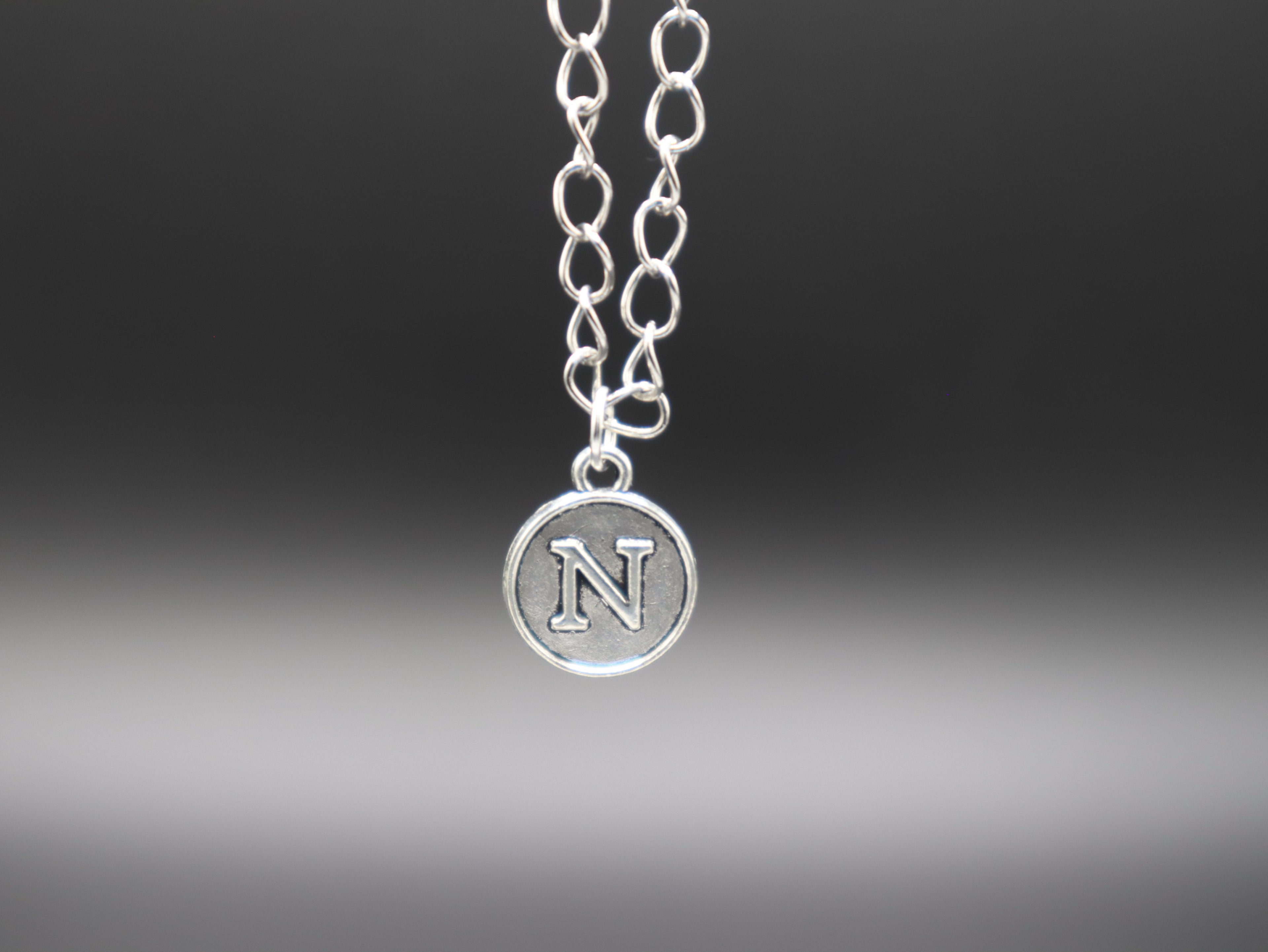 Personalized Initial Letter Pendant Necklaces (Silver)
