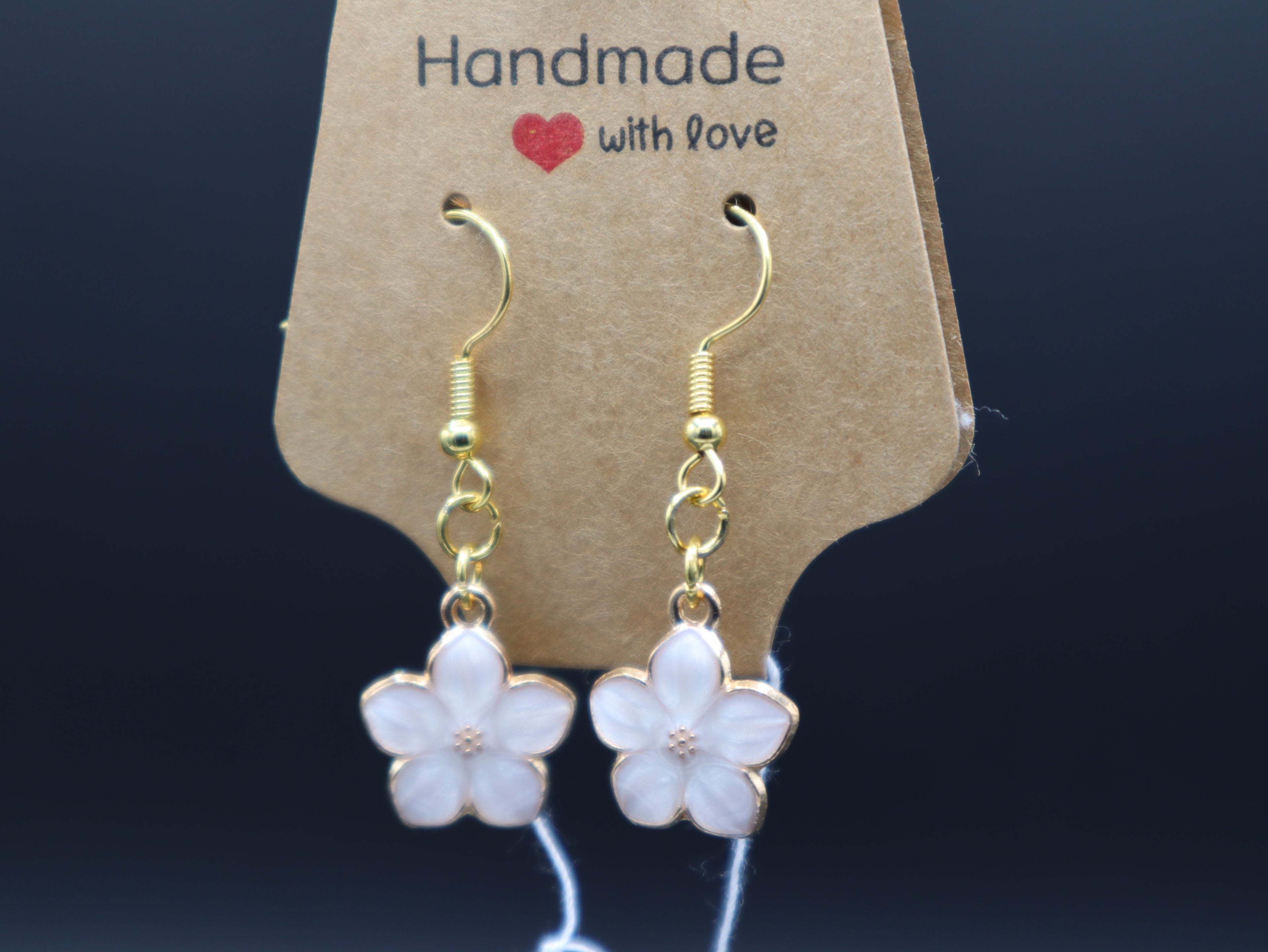 Plumeria Flower Earrings (Hypo-Allergenic)