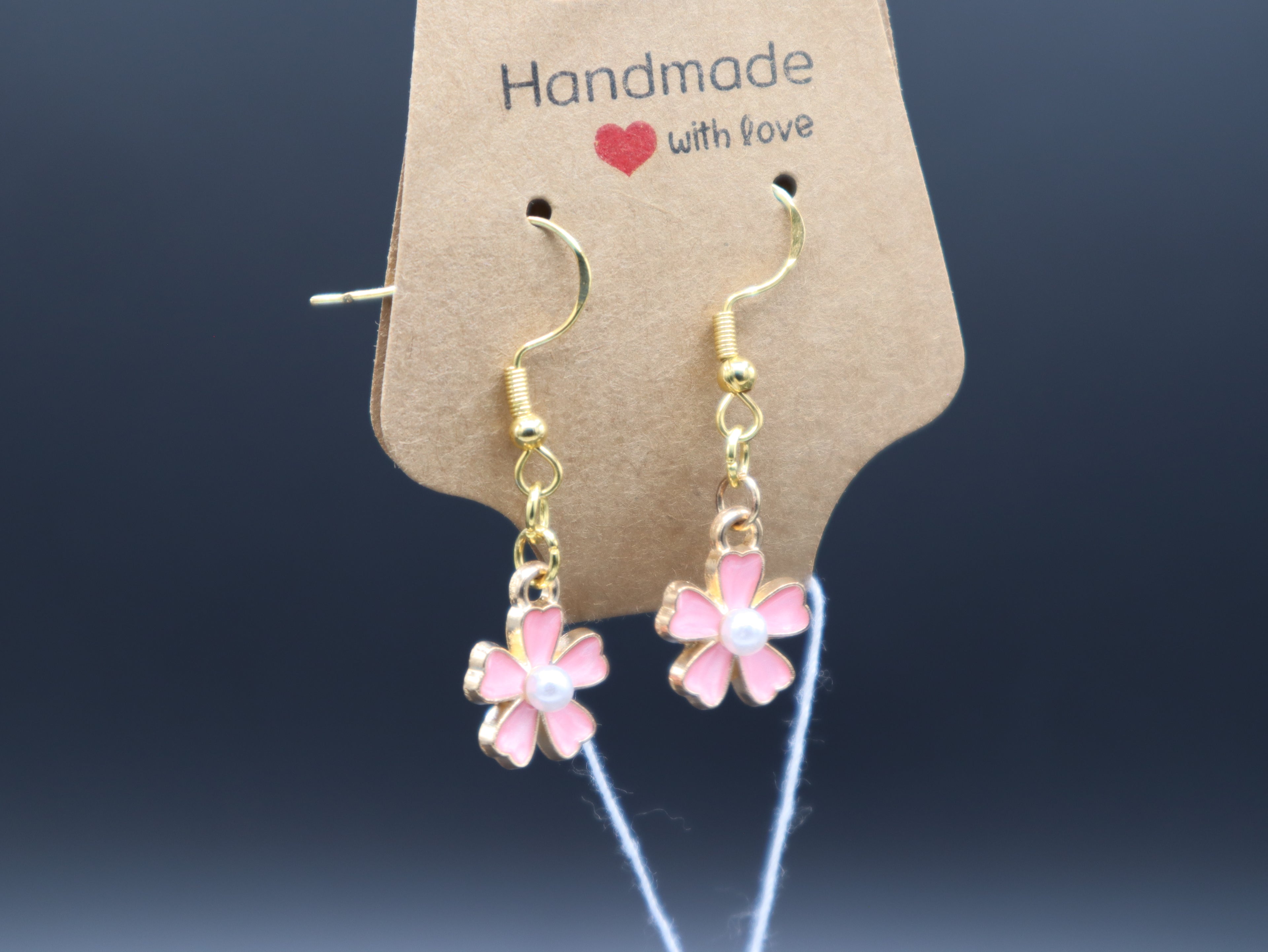 Cherry Blossom with Pearl Earrings (Hypo-Allergenic)
