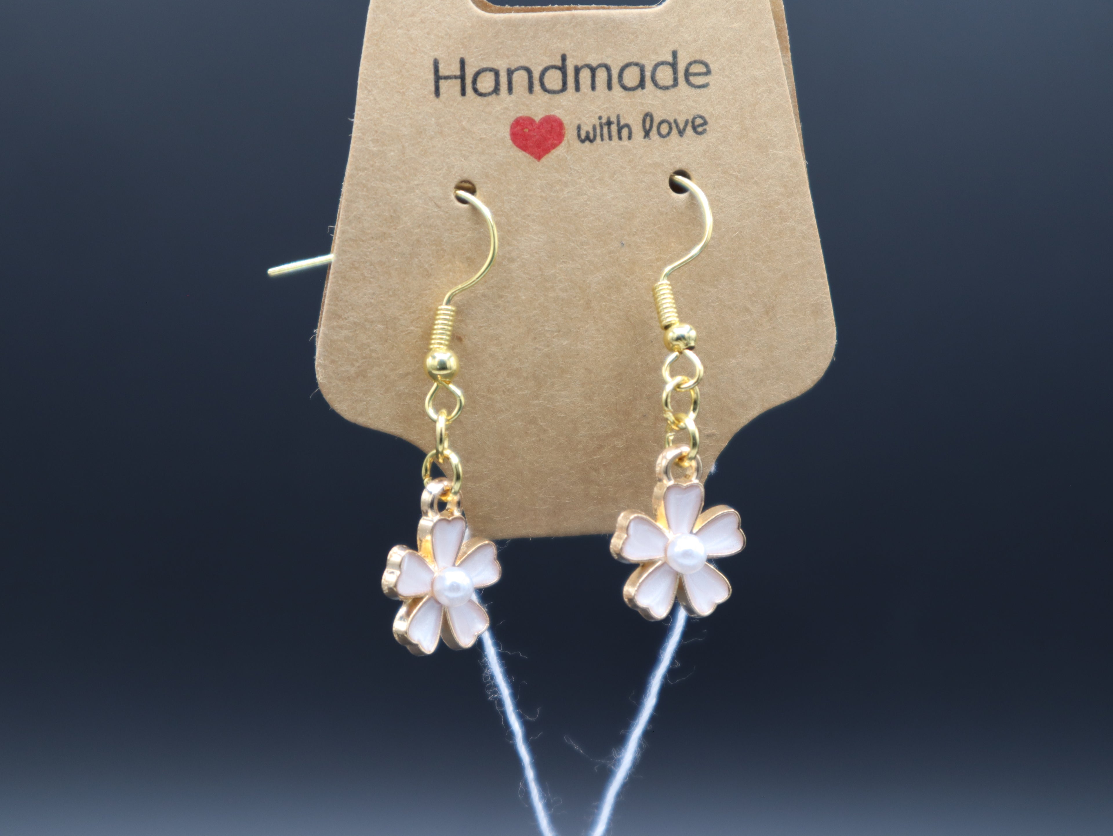 Cherry Blossom with Pearl Earrings (Hypo-Allergenic)