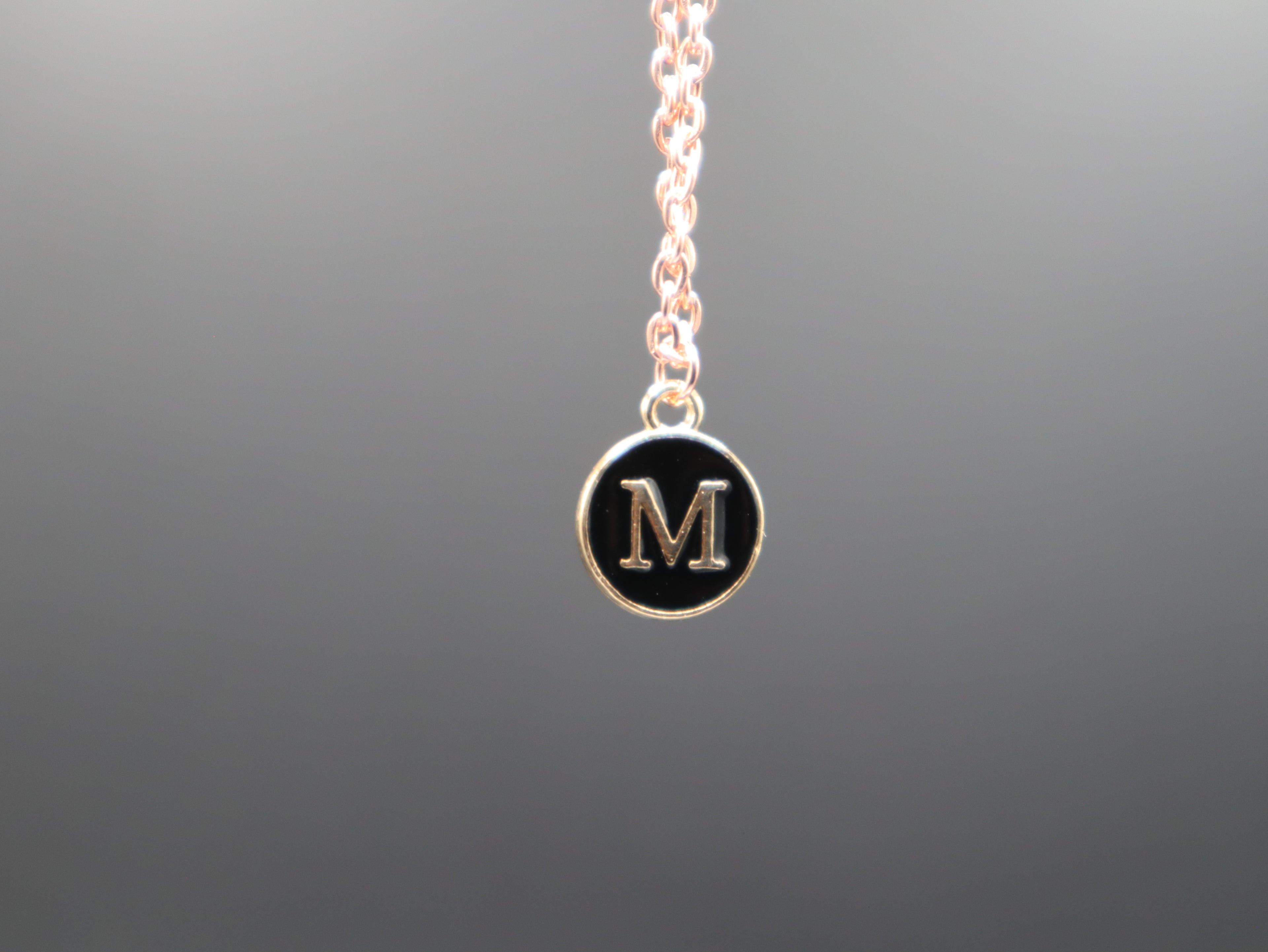 Personalized Initial Letter Pendant Necklaces (Rose Gold)