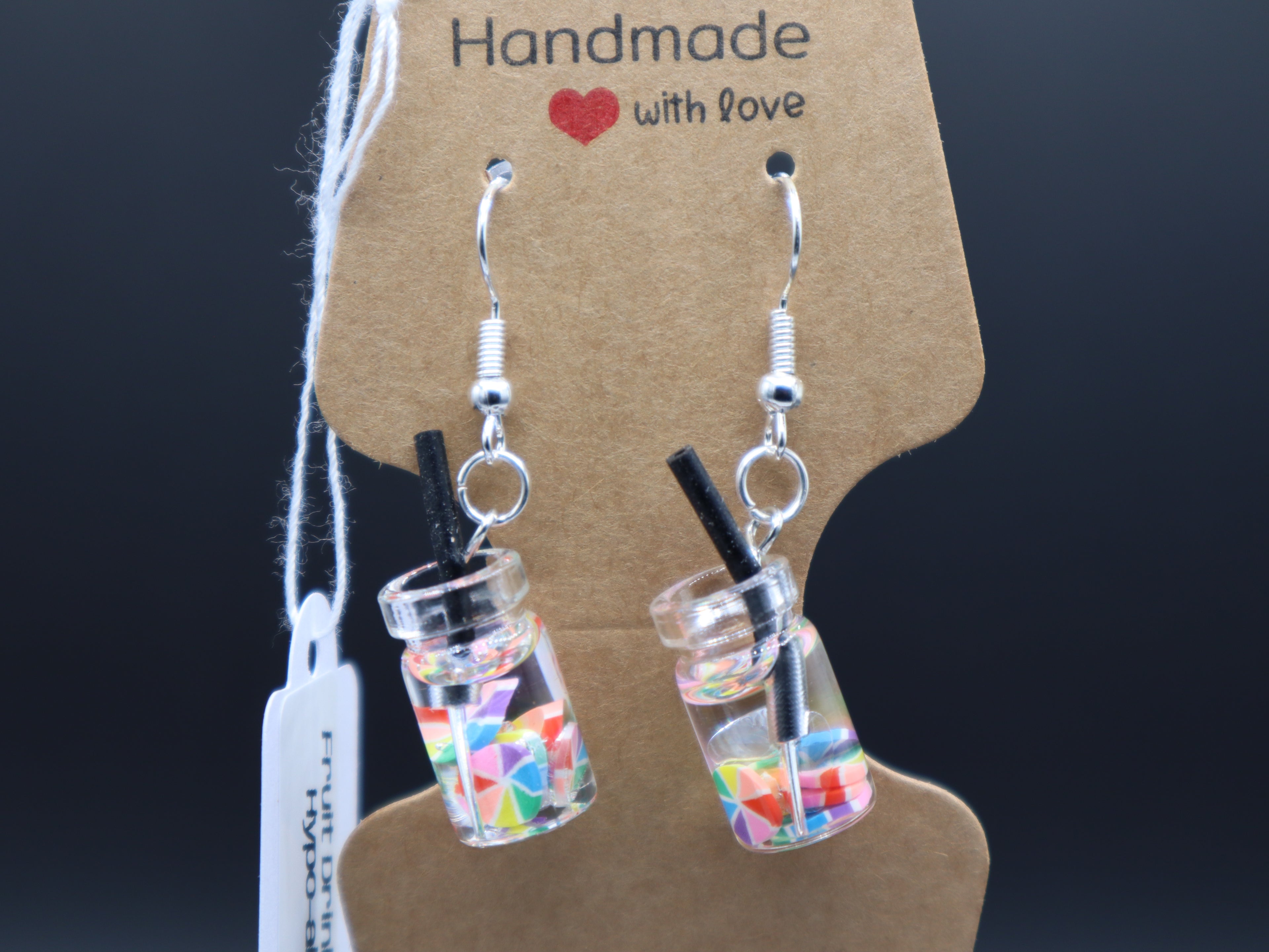 Fruit Drink Glass Earrings (Hypo-Allergenic)