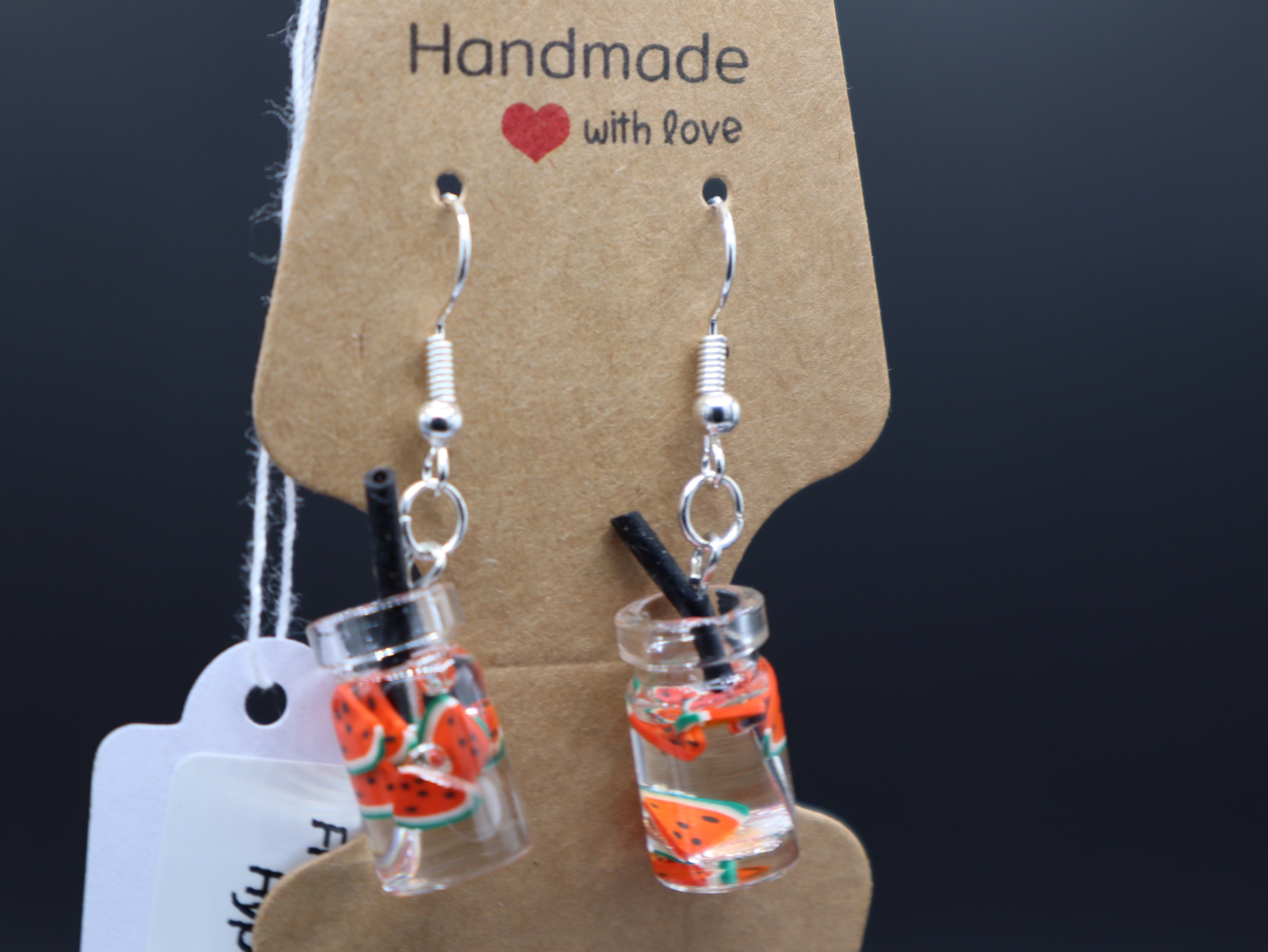 Fruit Drink Glass Earrings (Hypo-Allergenic)