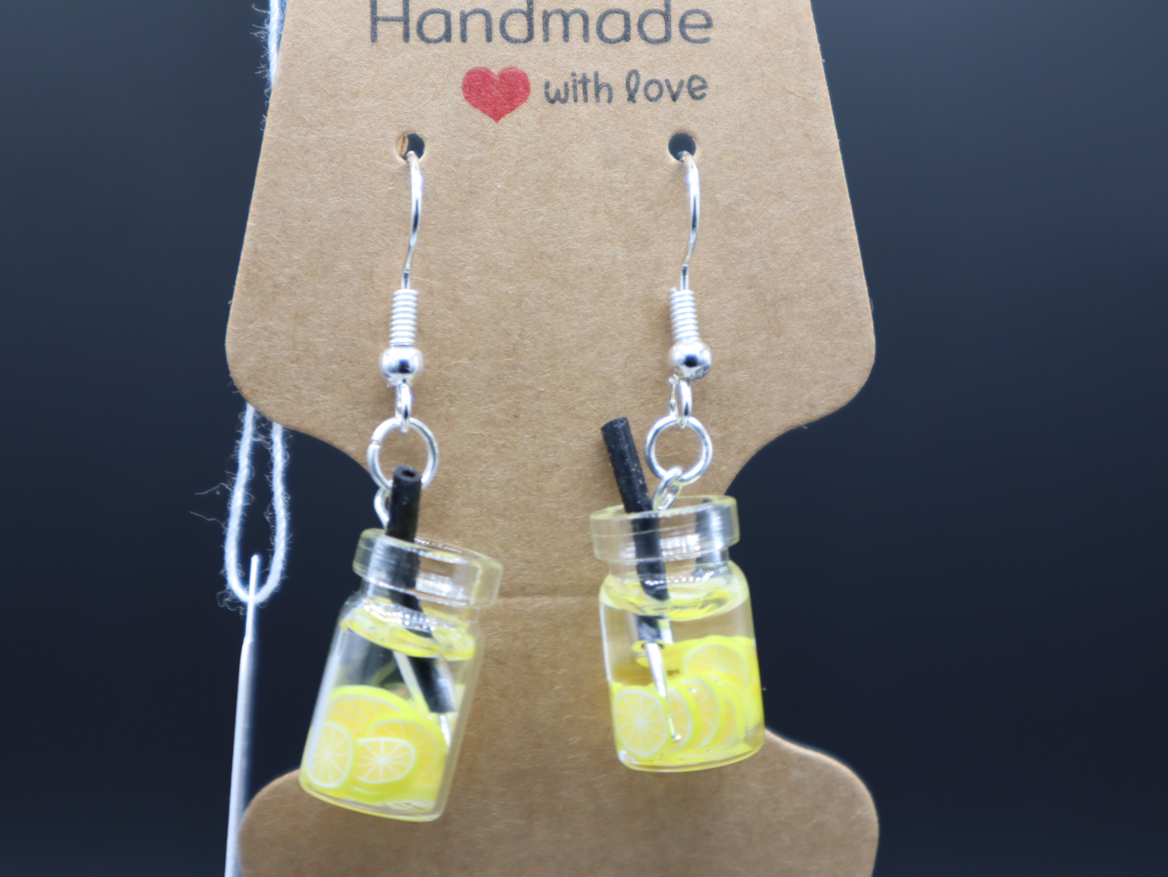 Fruit Drink Glass Earrings (Hypo-Allergenic)