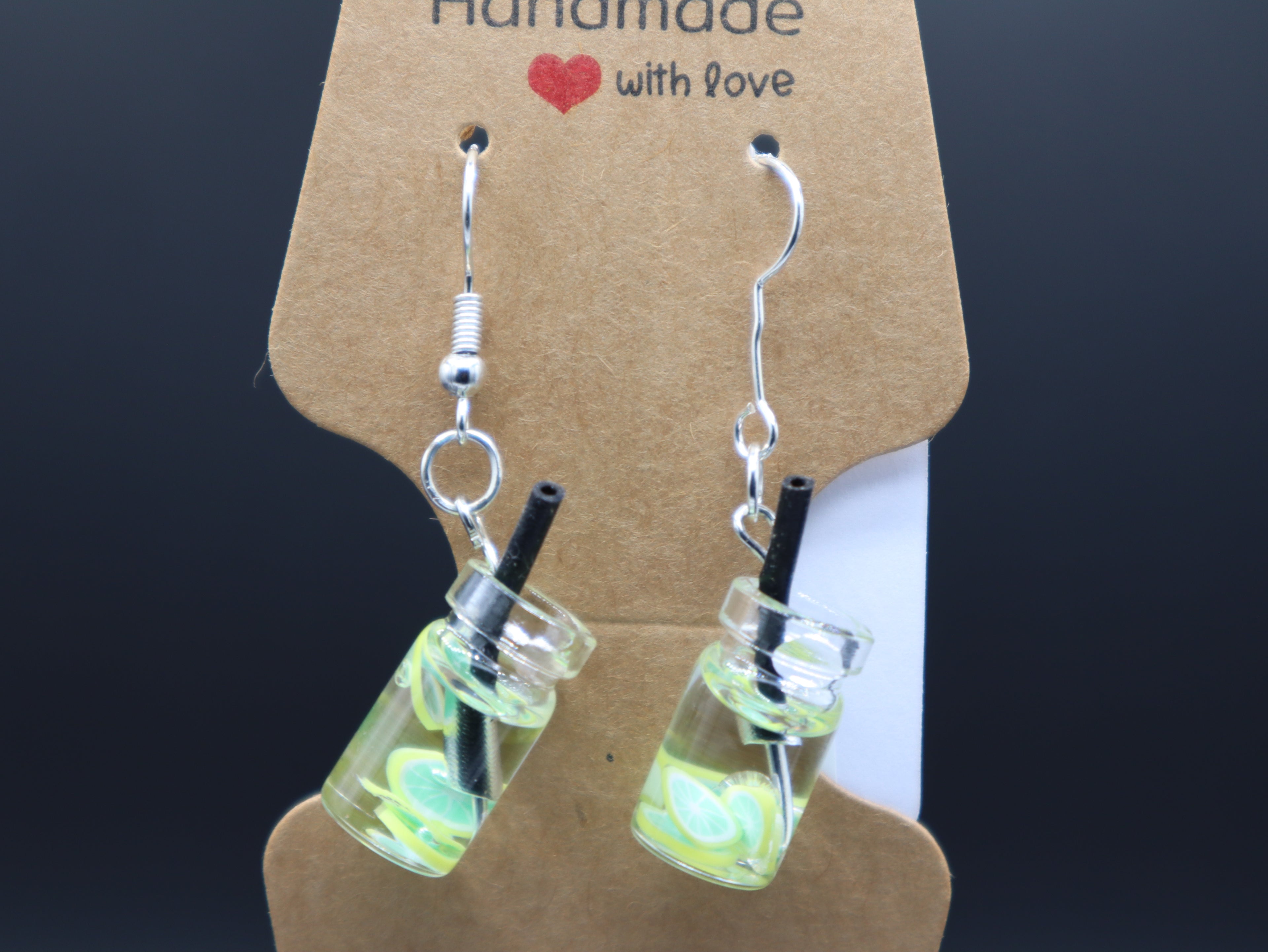 Fruit Drink Glass Earrings (Hypo-Allergenic)