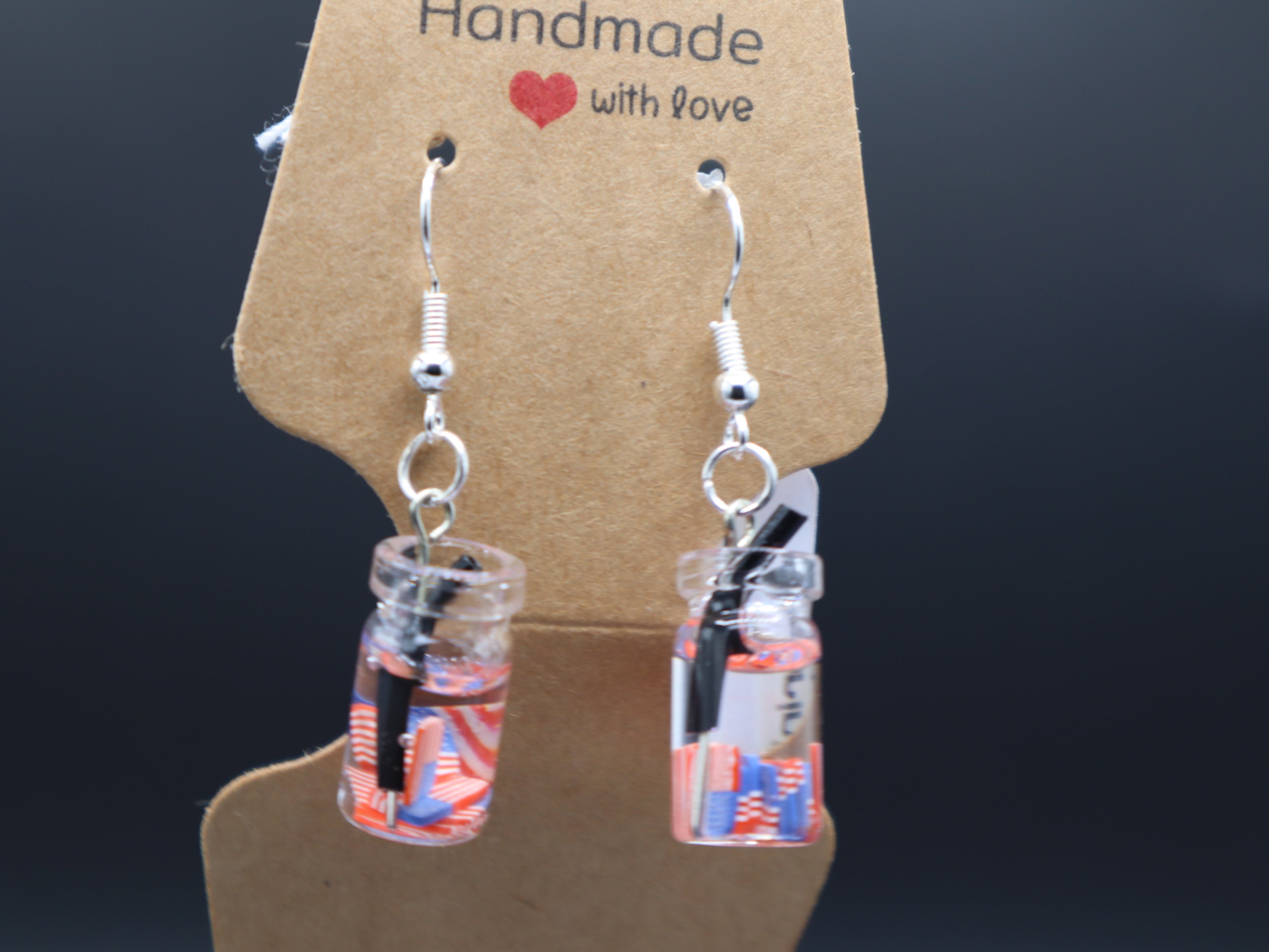 Fruit Drink Glass Earrings (Hypo-Allergenic)