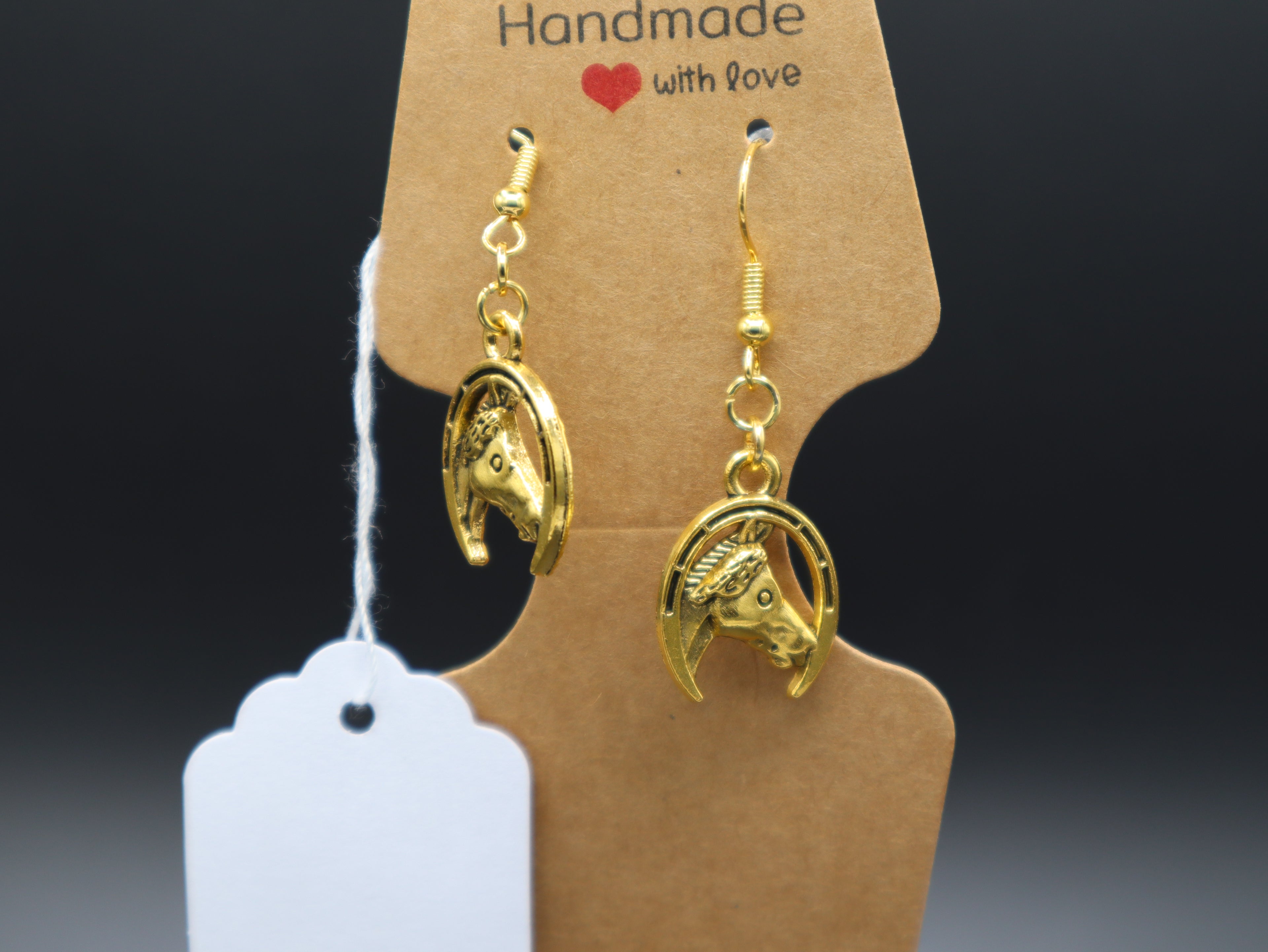 Western Themed Earrings (Gold)
