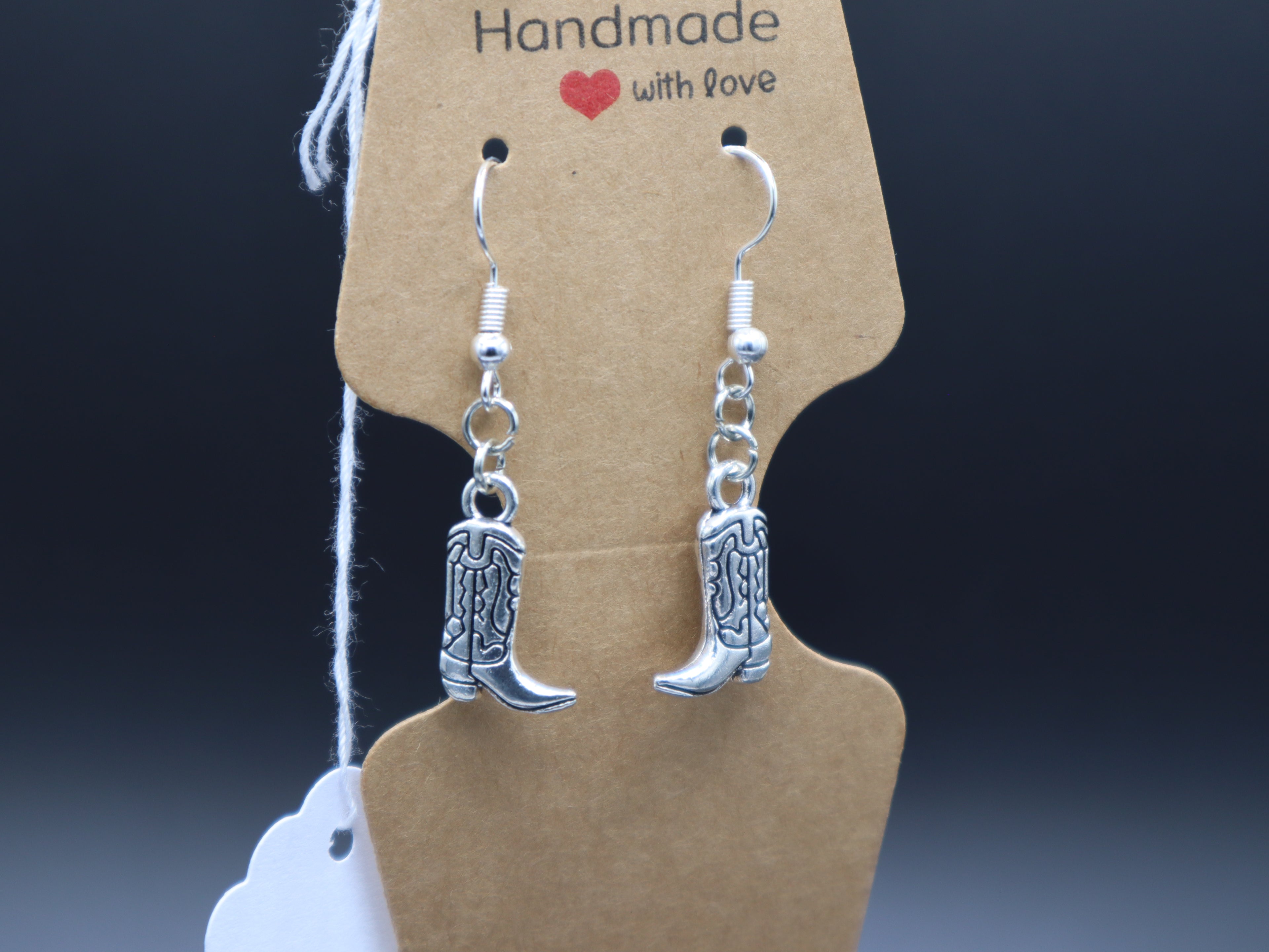 Western Themed Earrings (Silver)