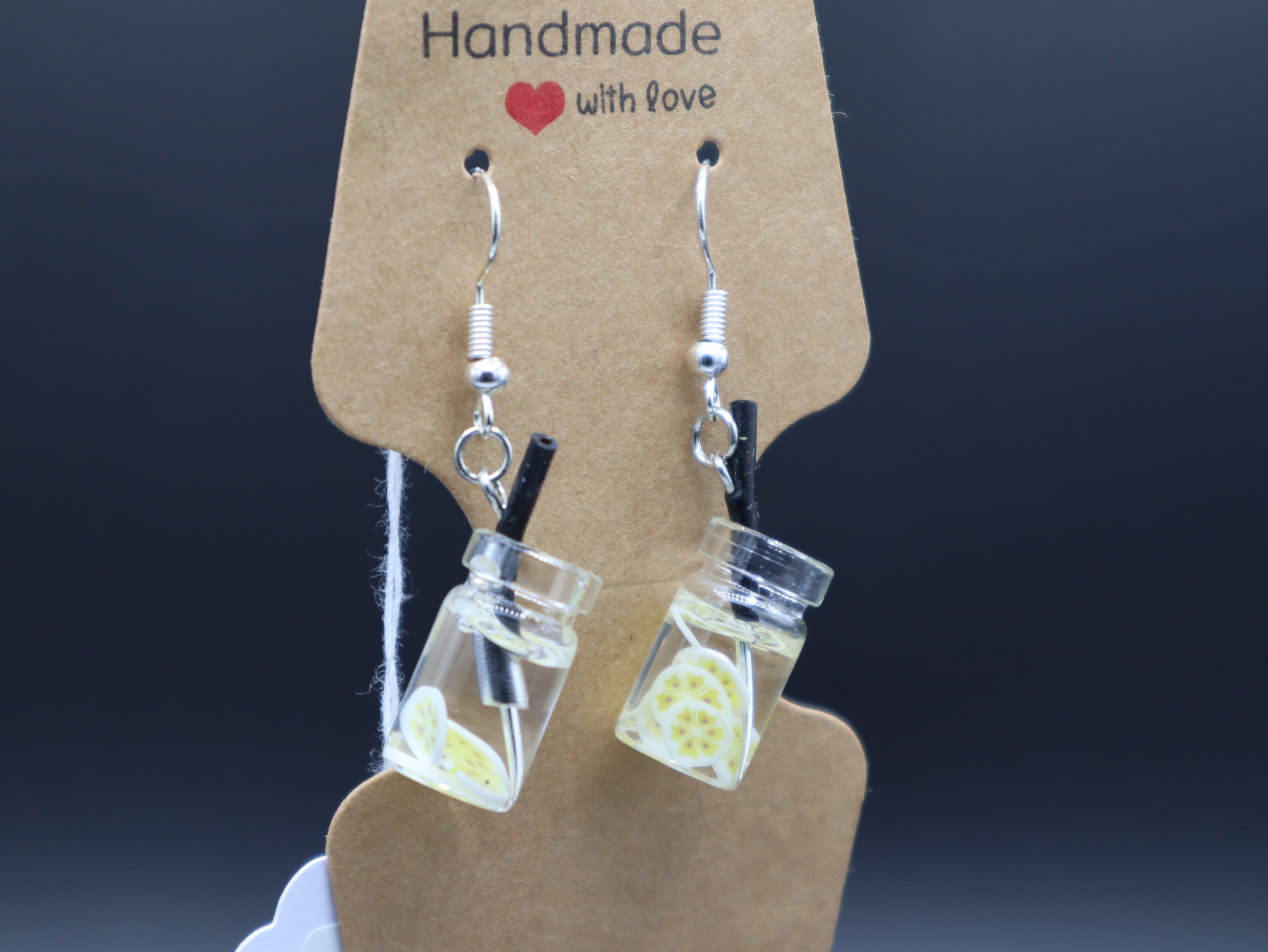 Fruit Drink Glass Earrings (Hypo-Allergenic)