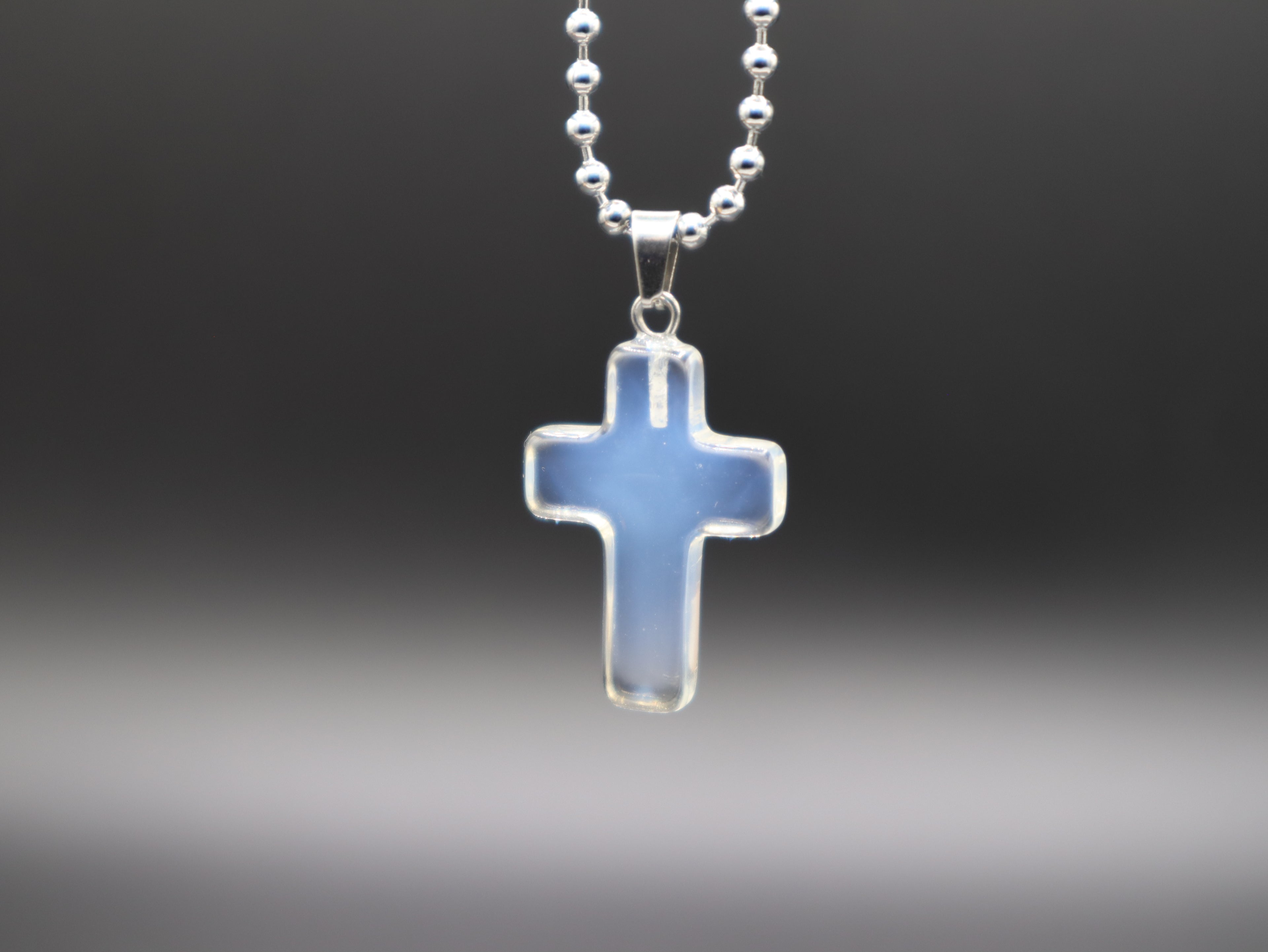 Cross Stone/Crystal Pendant Necklace