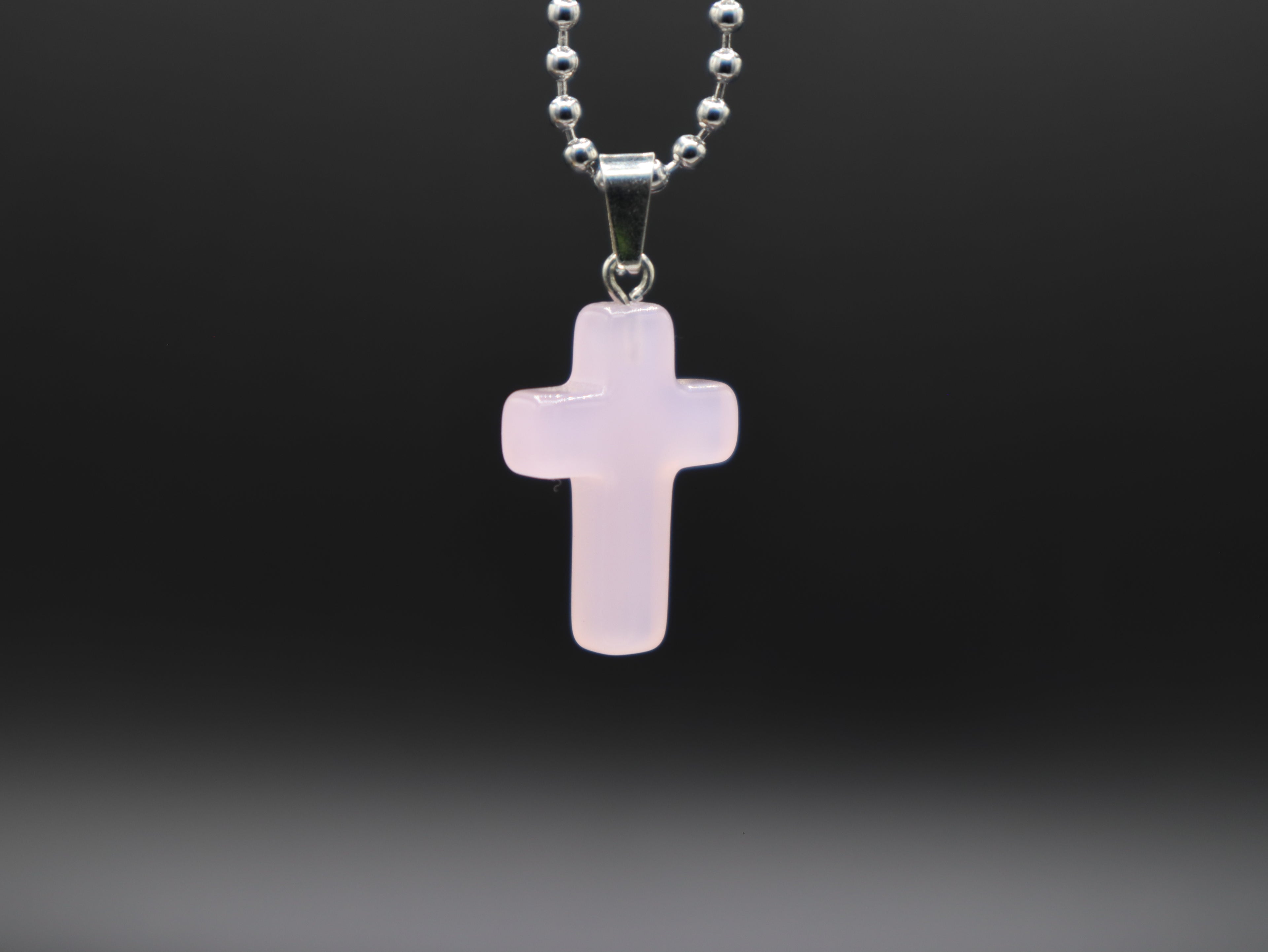Cross Stone/Crystal Pendant Necklace