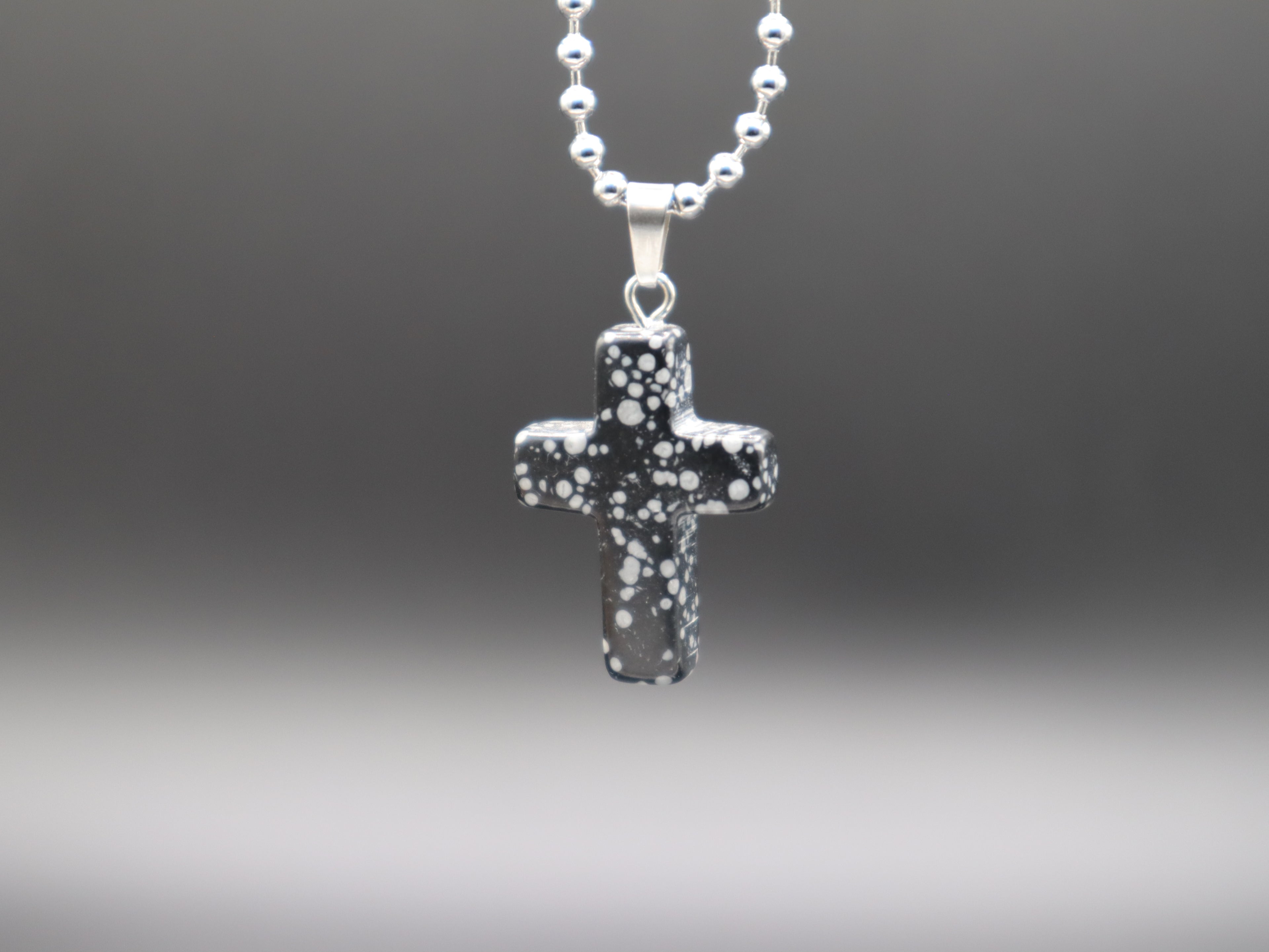 Cross Stone/Crystal Pendant Necklace