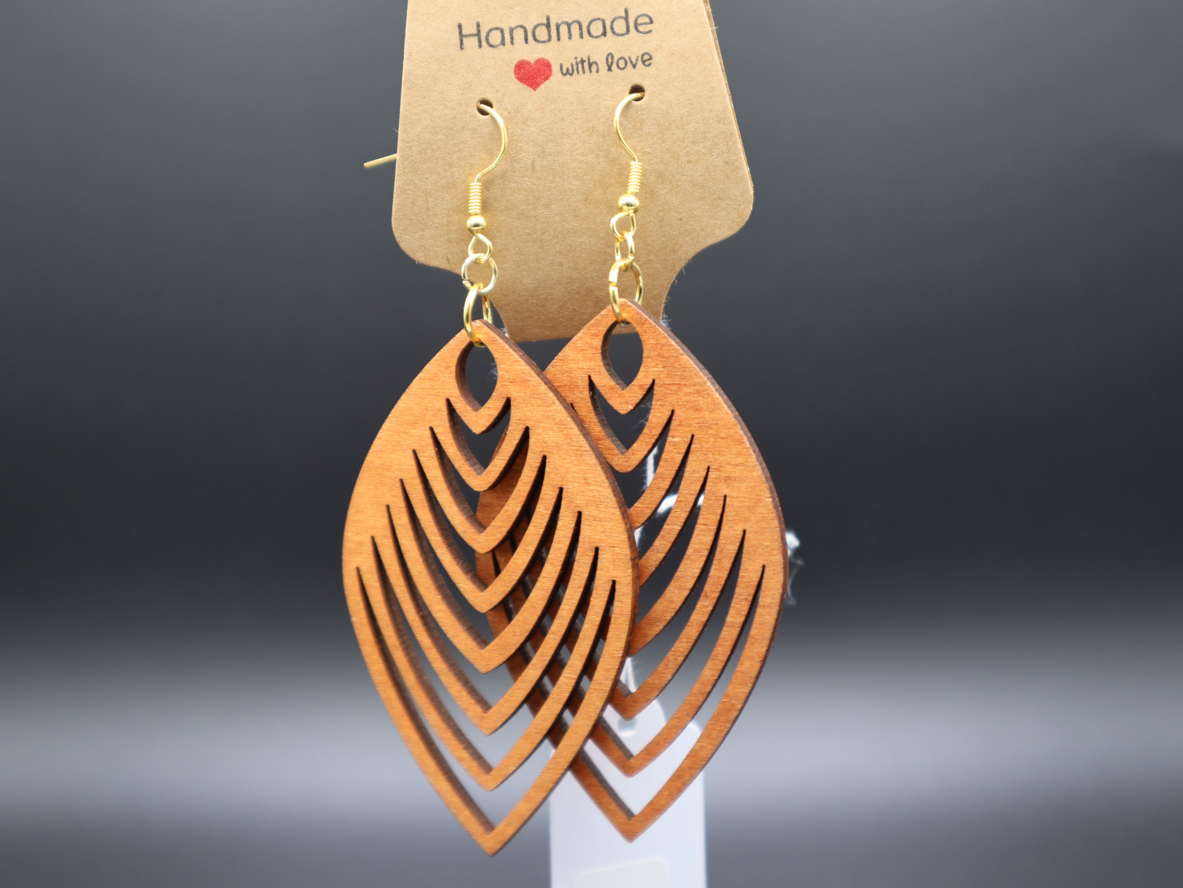 Western Mandala Style Wood Earrings (Hypo-Allergenic)