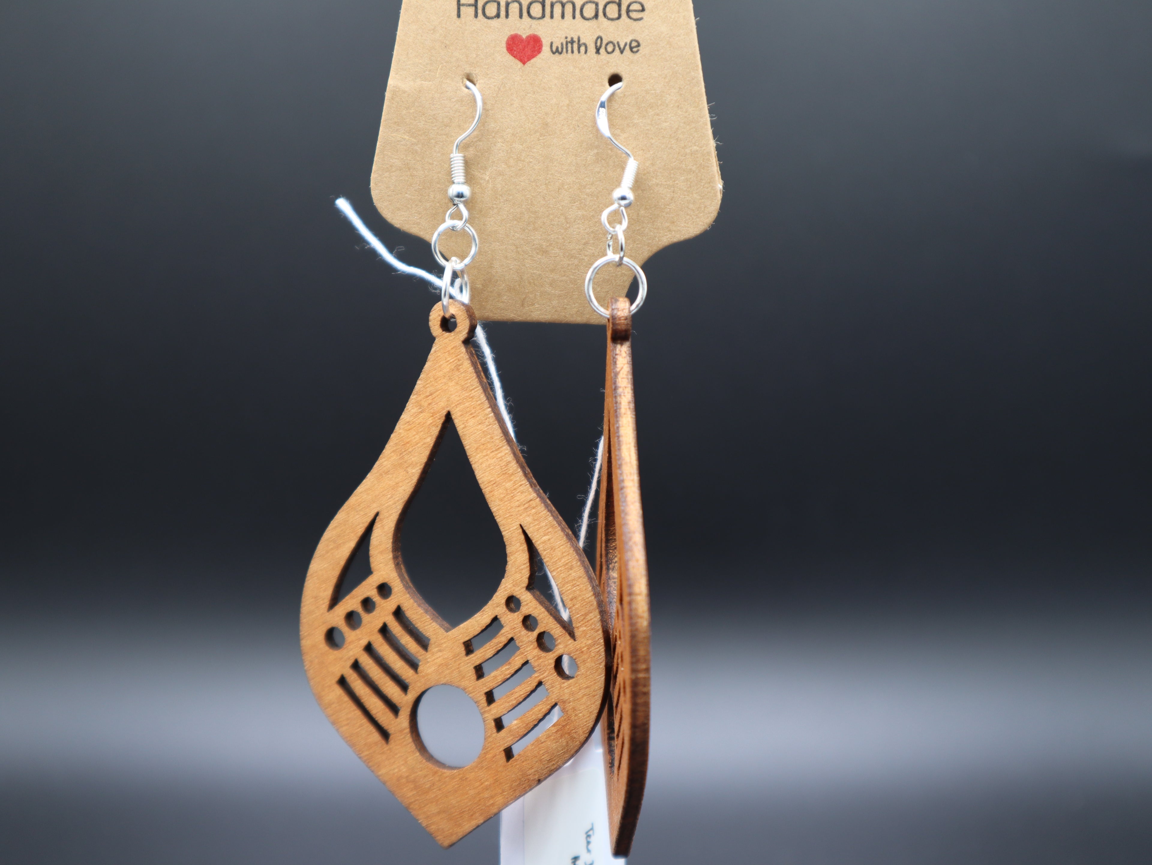 Western Mandala Style Wood Earrings (Hypo-Allergenic)