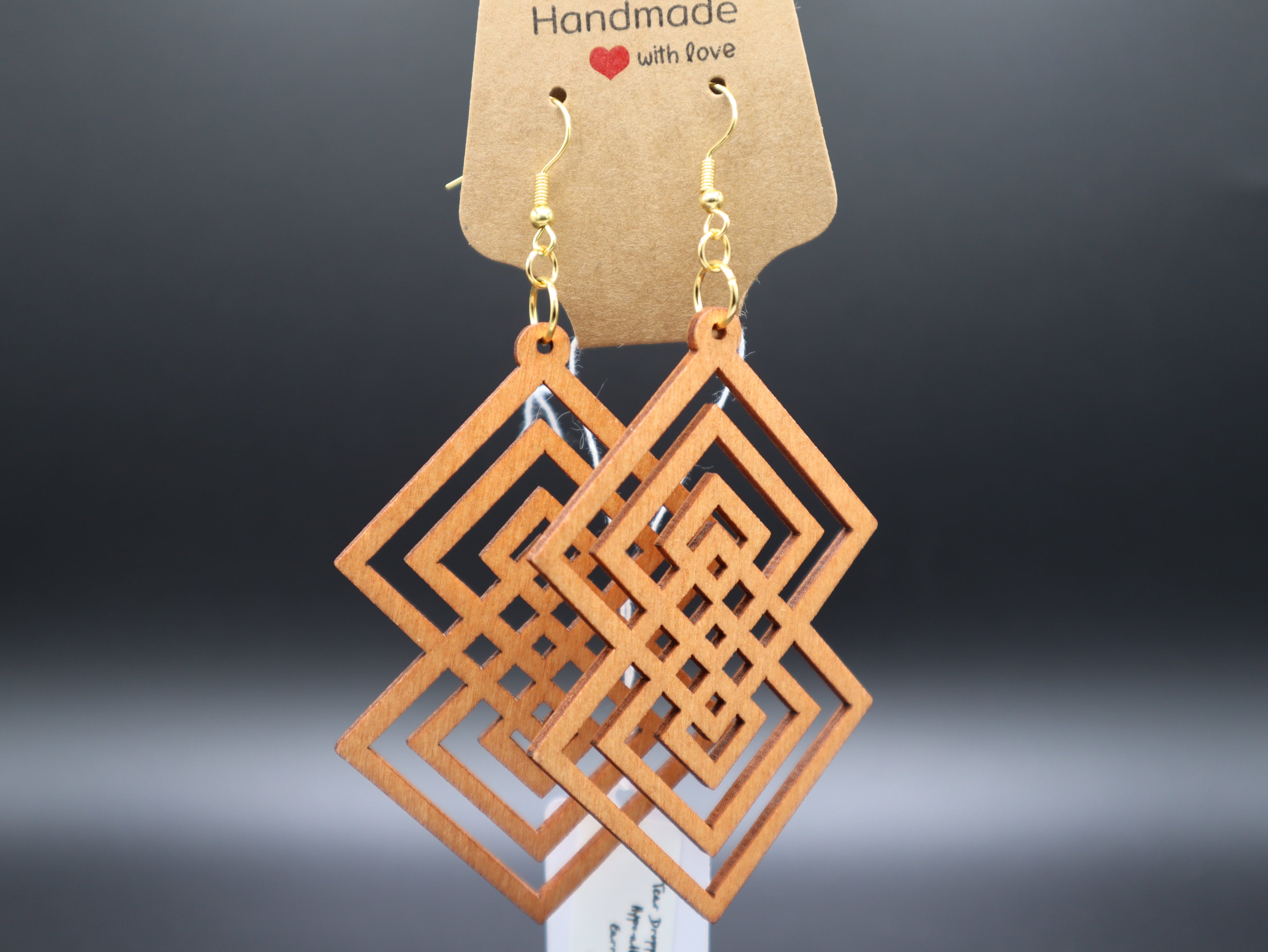Western Mandala Style Wood Earrings (Hypo-Allergenic)