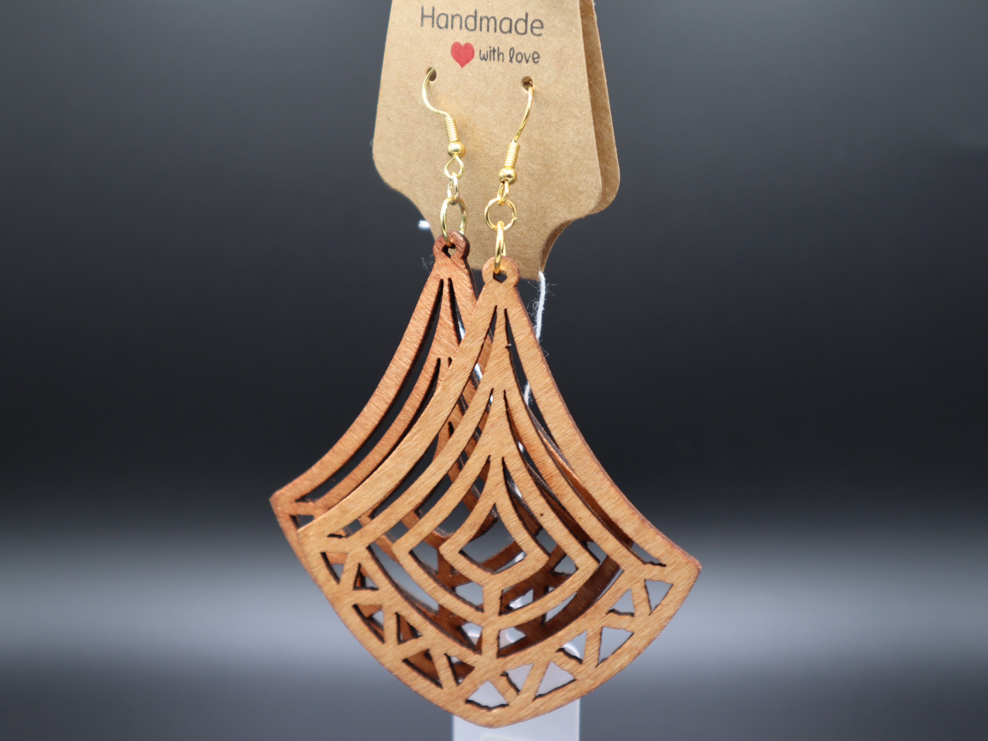 Western Mandala Style Wood Earrings (Hypo-Allergenic)