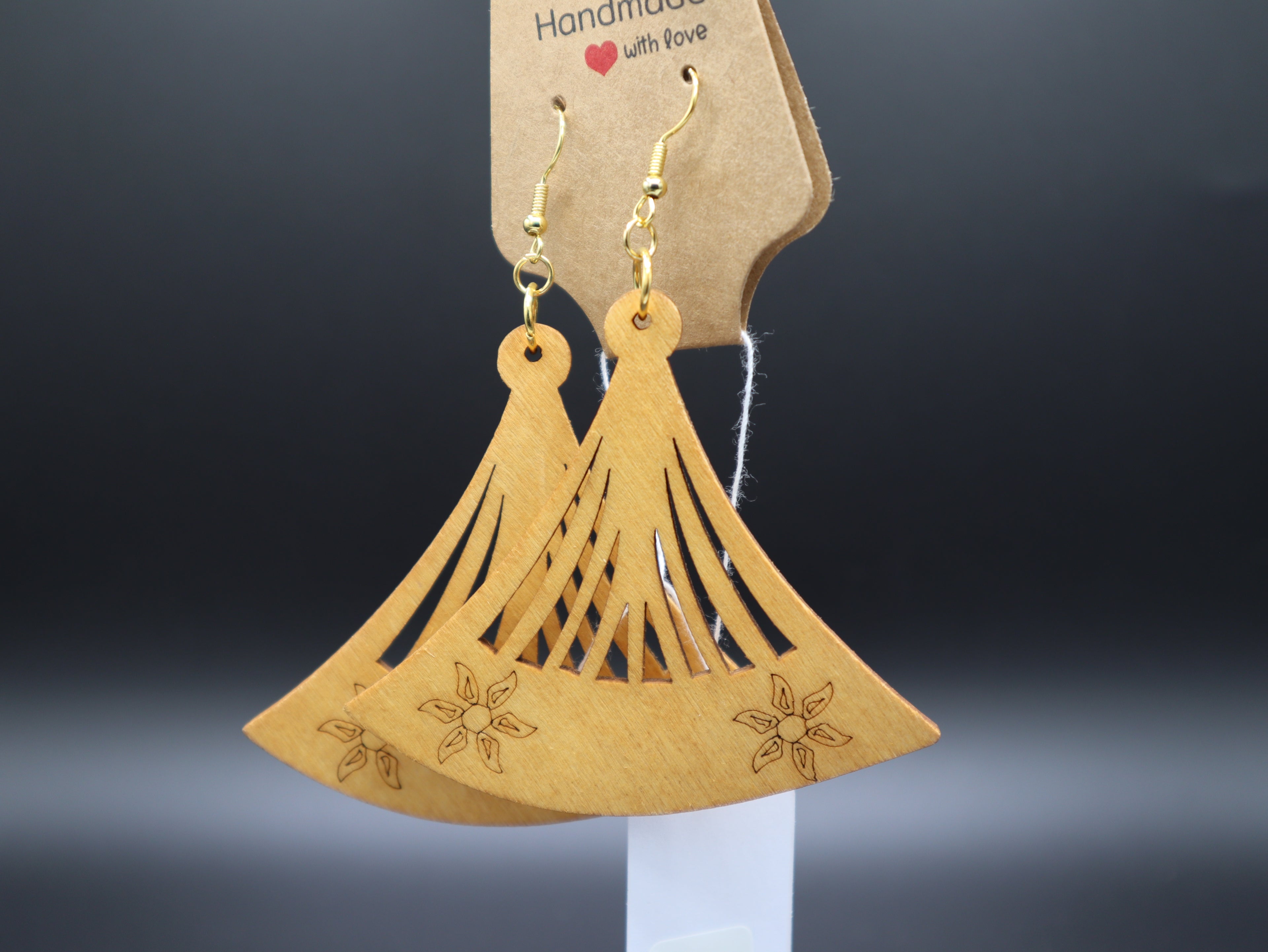 Western Mandala Style Wood Earrings (Hypo-Allergenic)
