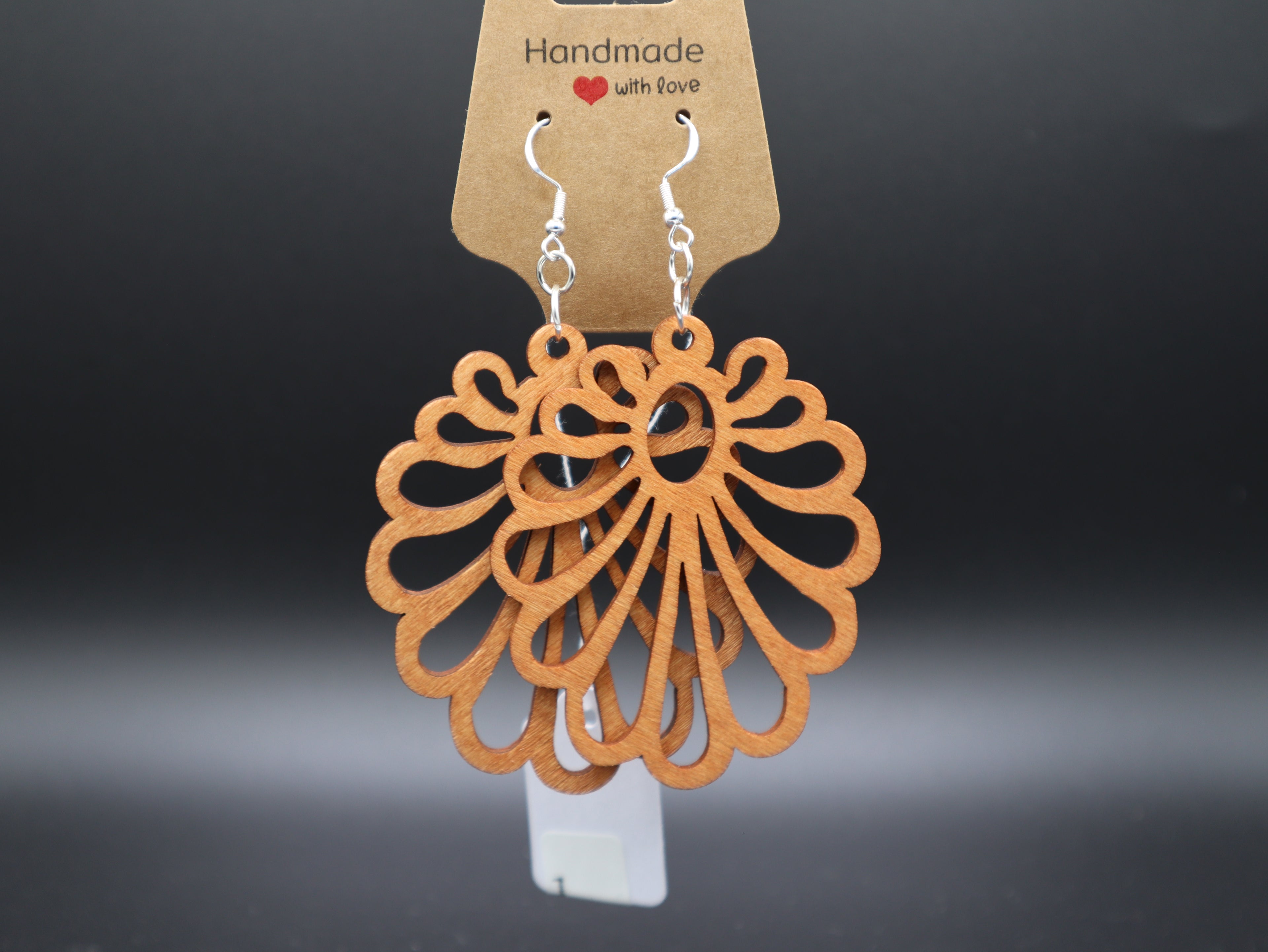 Western Mandala Style Wood Earrings (Hypo-Allergenic)
