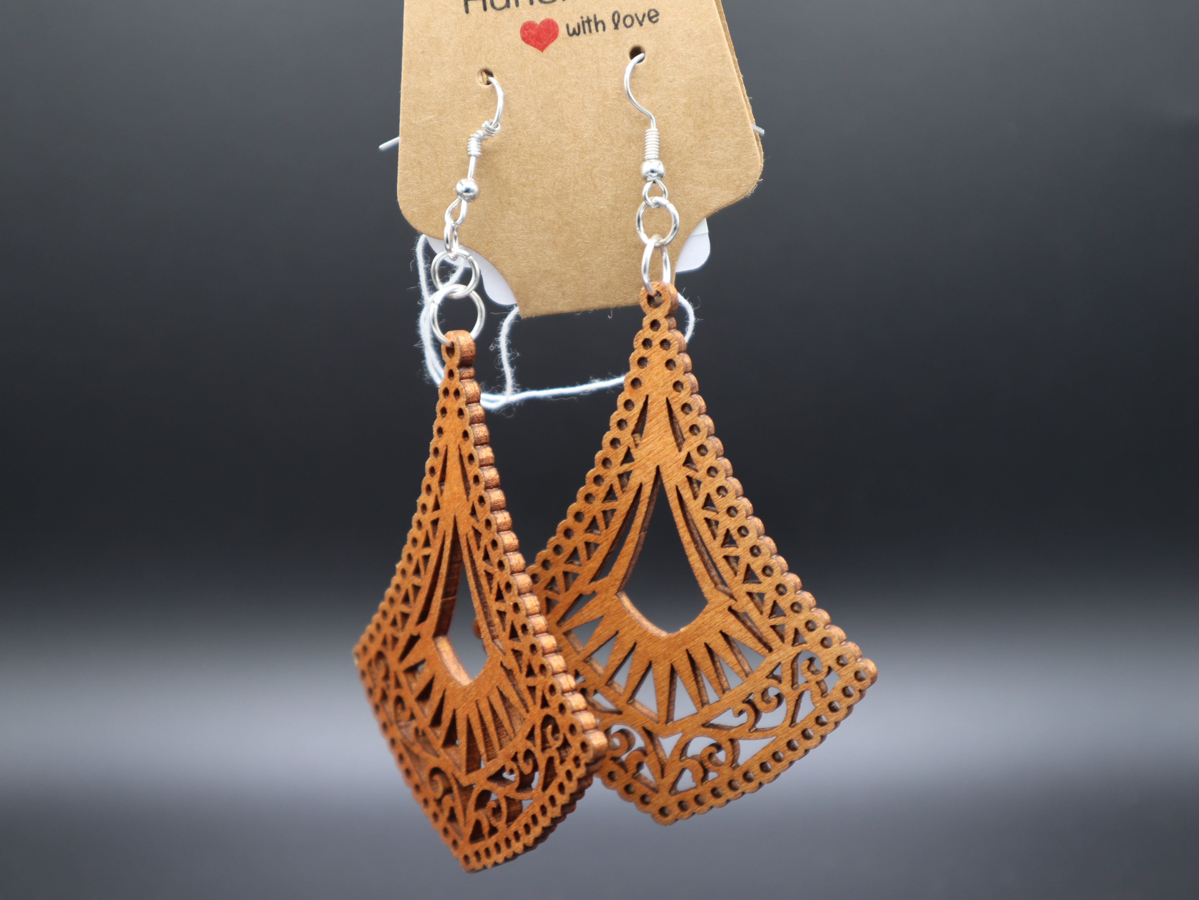 Western Mandala Style Wood Earrings (Hypo-Allergenic)