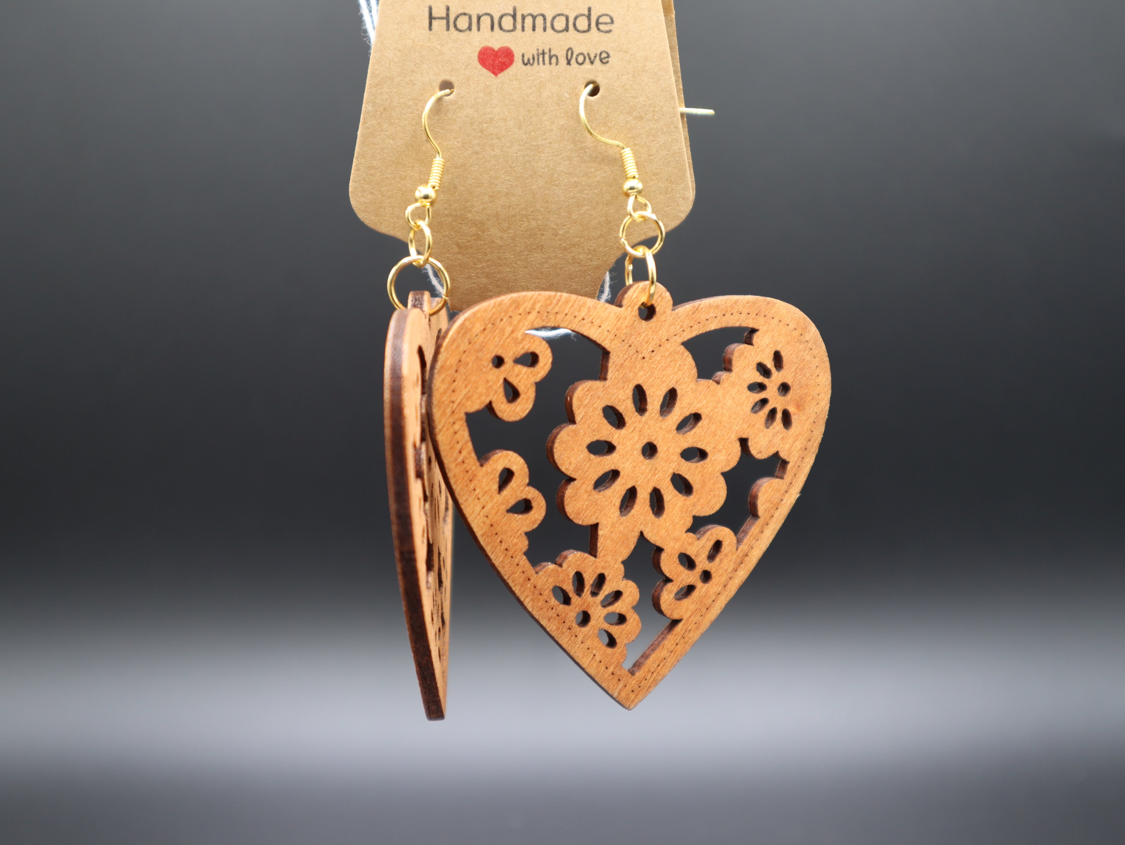 Western Mandala Style Wood Earrings (Hypo-Allergenic)