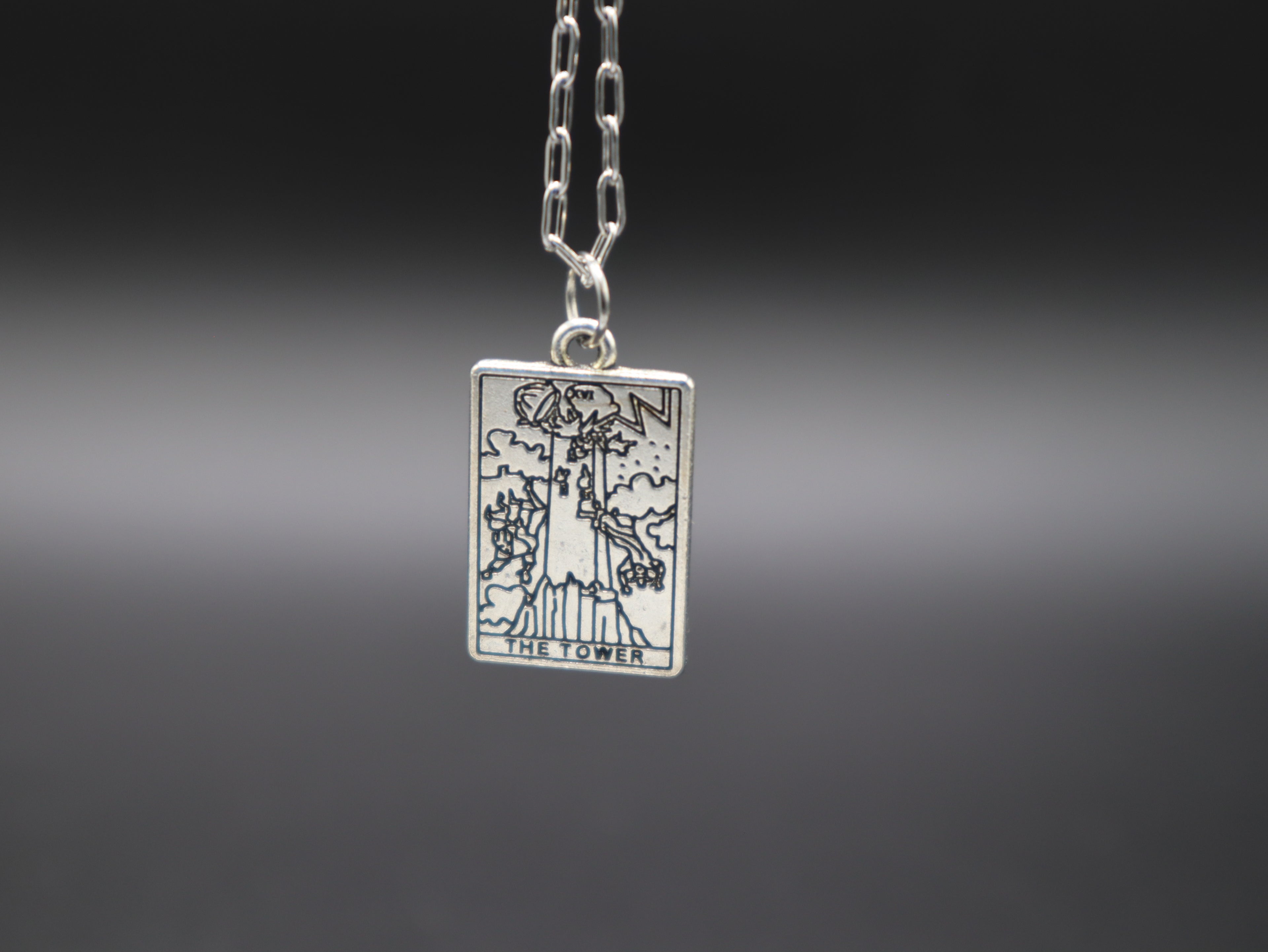 Tarot Card Necklace (Silver)