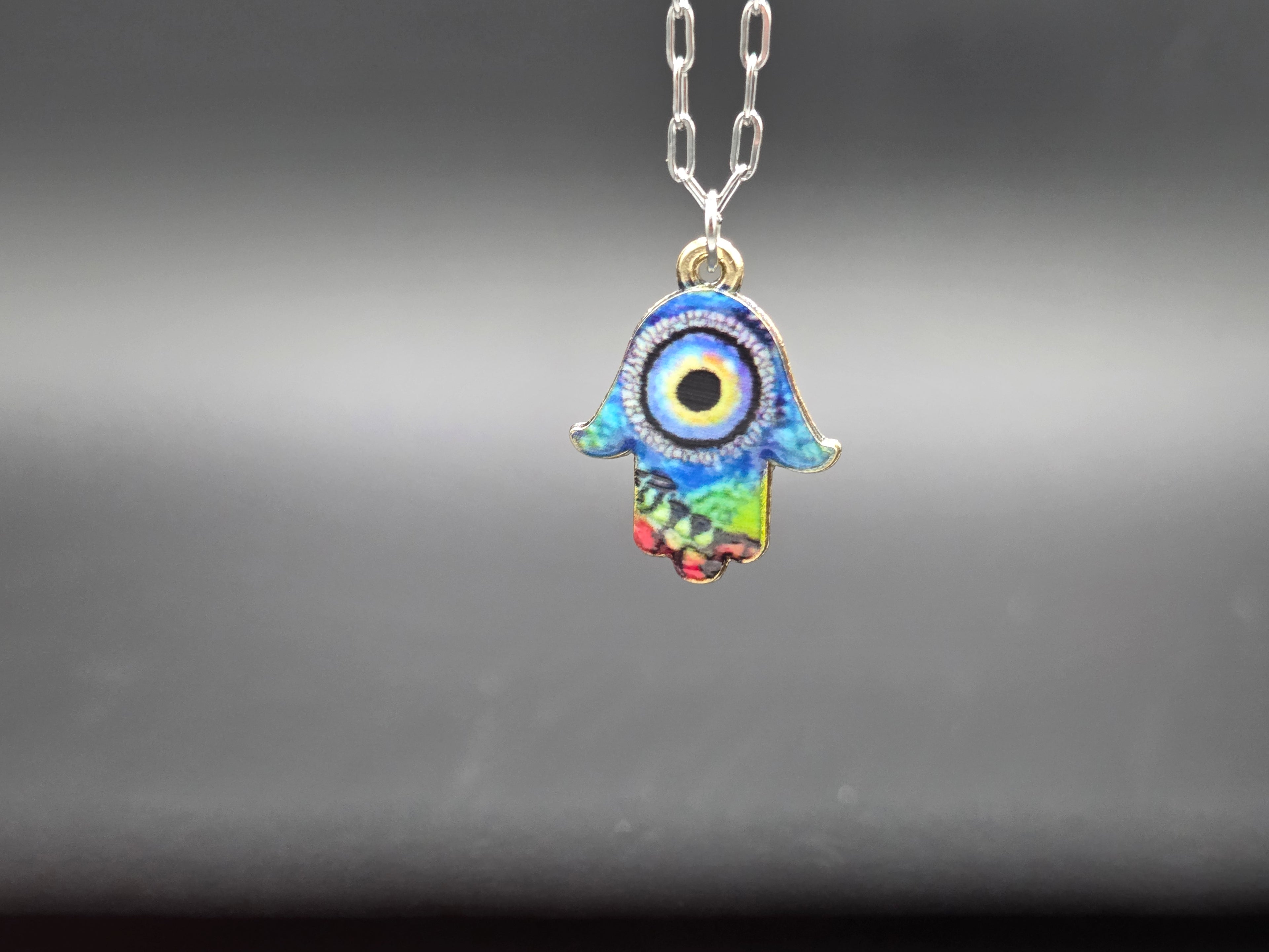 Hamsa Hand Pendant Necklace(color)