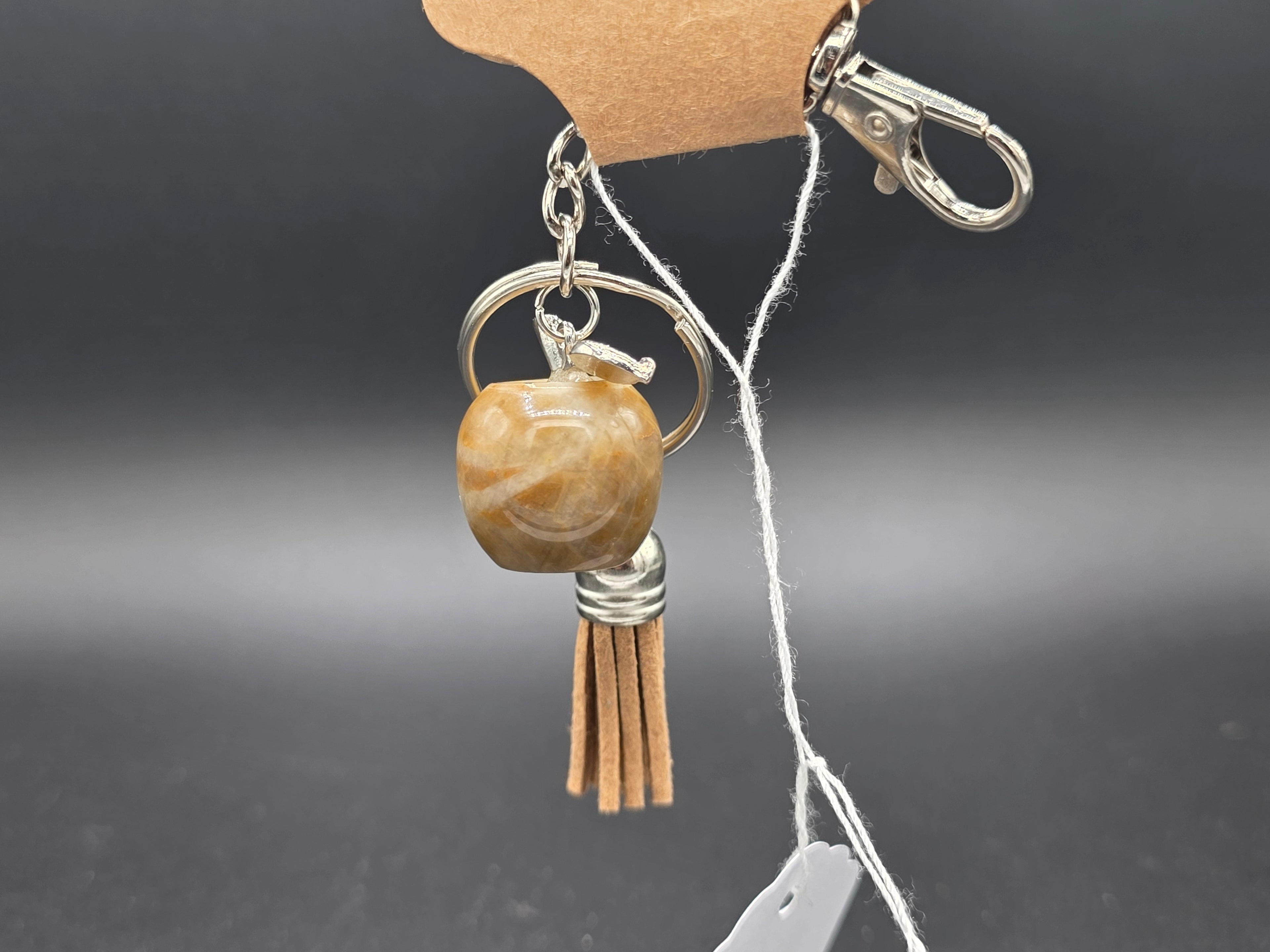 Healing Stone Apple Keychain