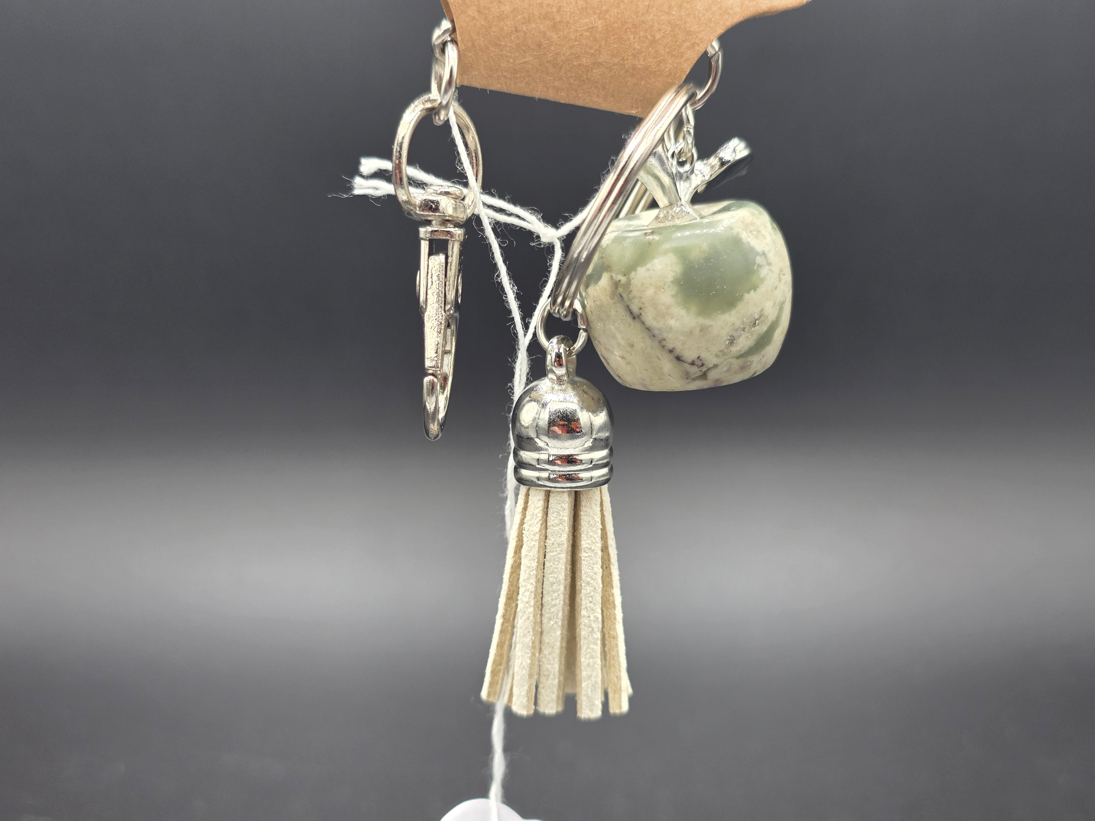 Healing Stone Apple Keychain