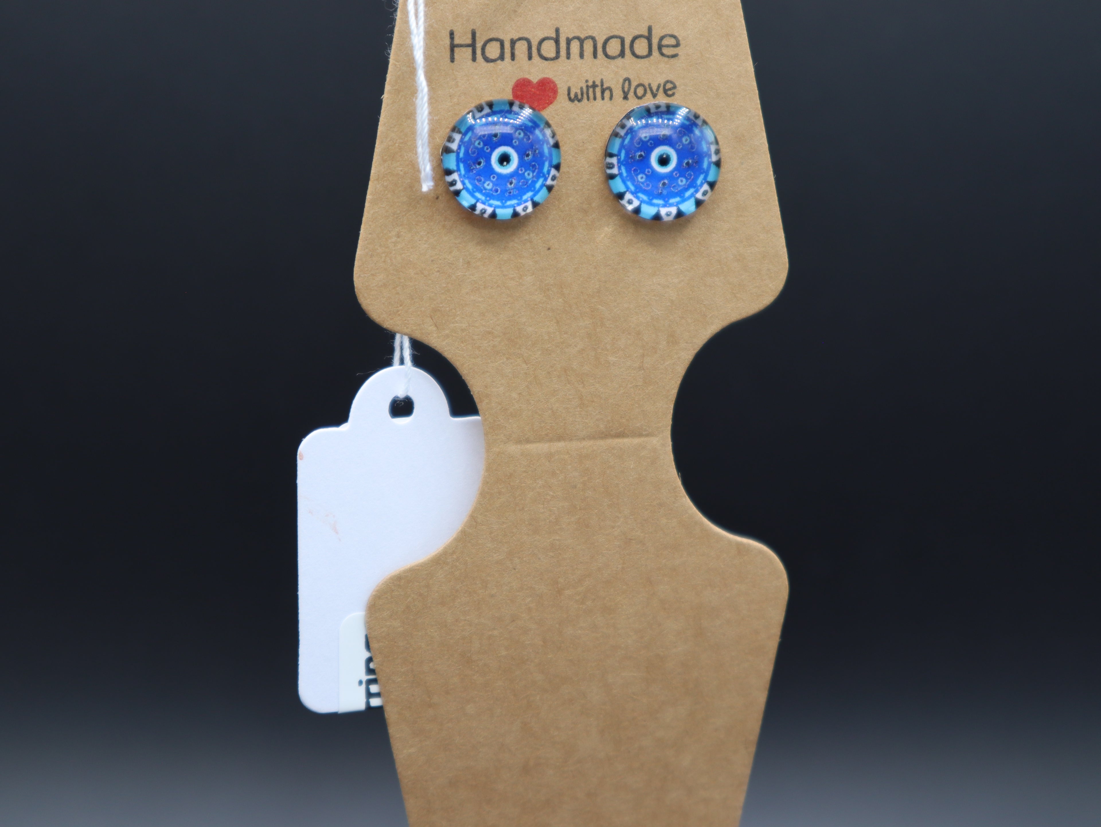 Evil Eye Stud Earrings (Hypo-Allergenic)
