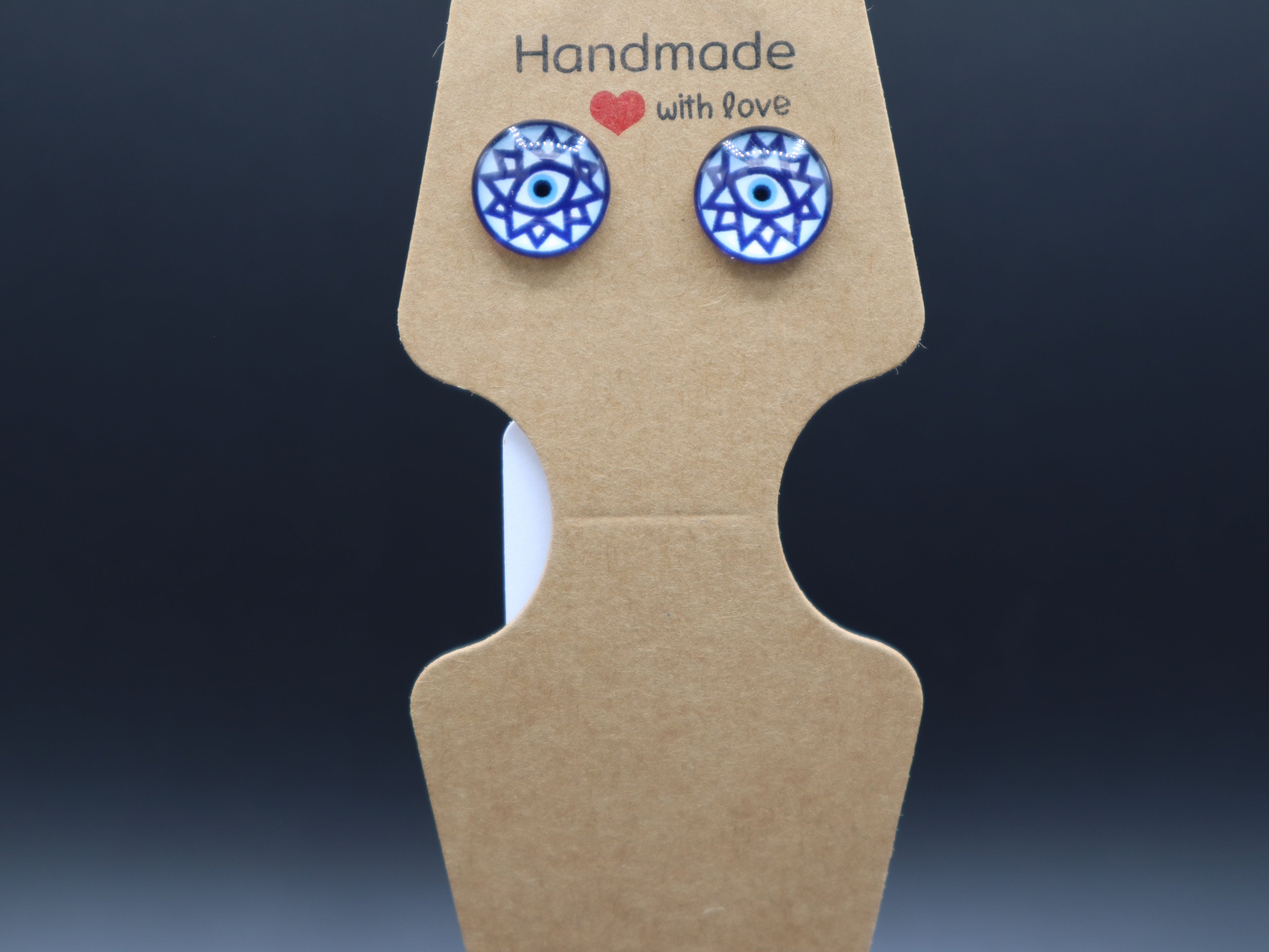 Evil Eye Stud Earrings (Hypo-Allergenic)